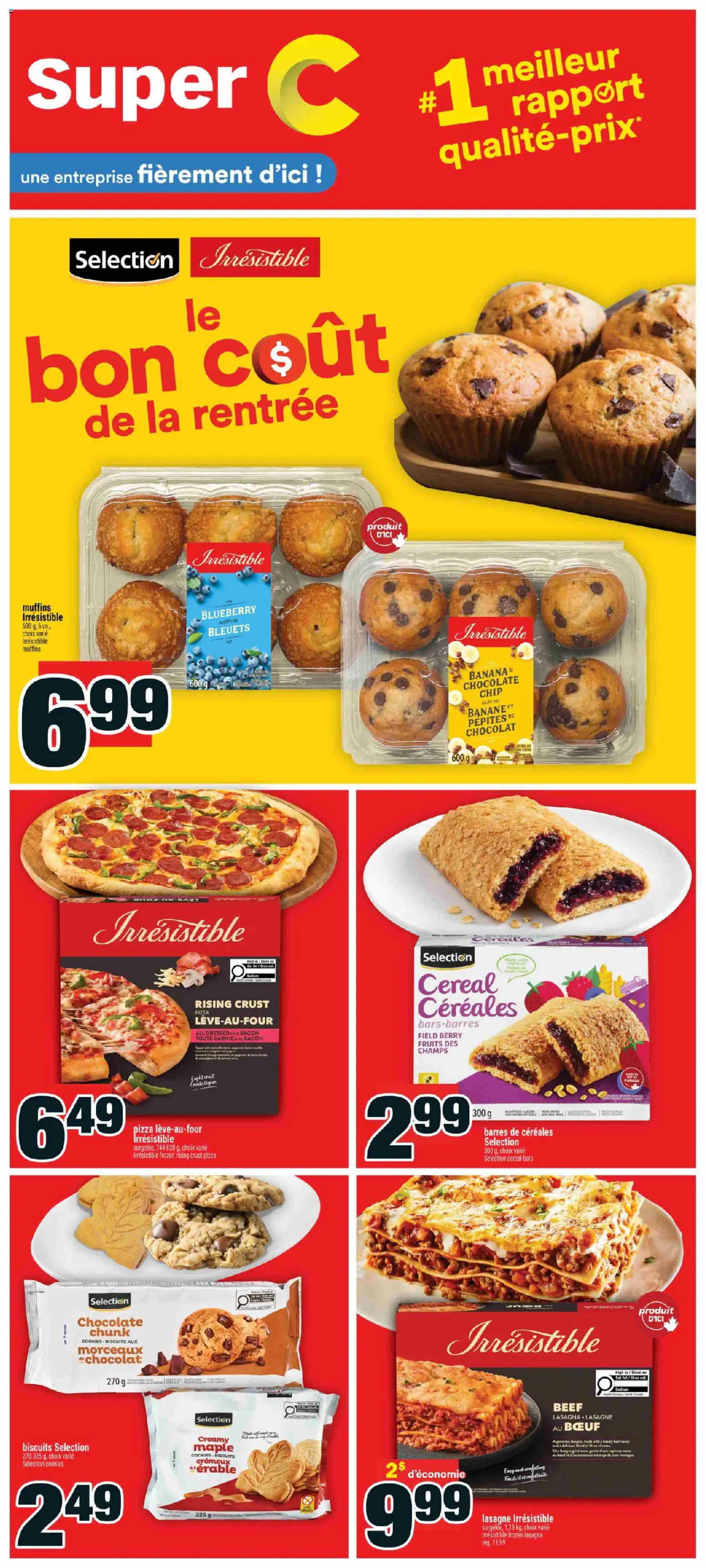 Super C flyer valid from Sep 3, 2026 | Page: 1 | Products: Fruit, Biscuits, Lasagne, Chocolate