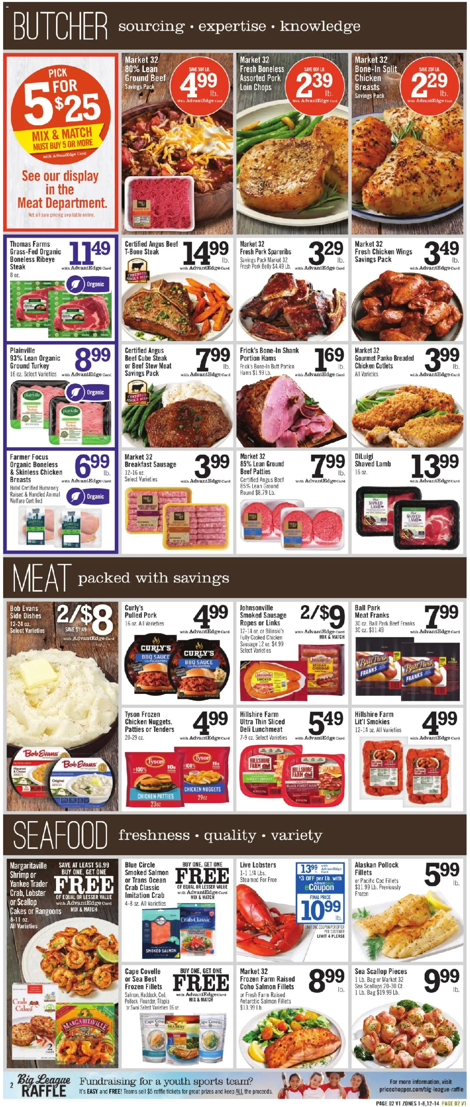 Price Chopper - Weekly Ad - valid from 09/27/2026 | Page: 2 | Products: Ground turkey, Turkey breast, Chicken, Steak