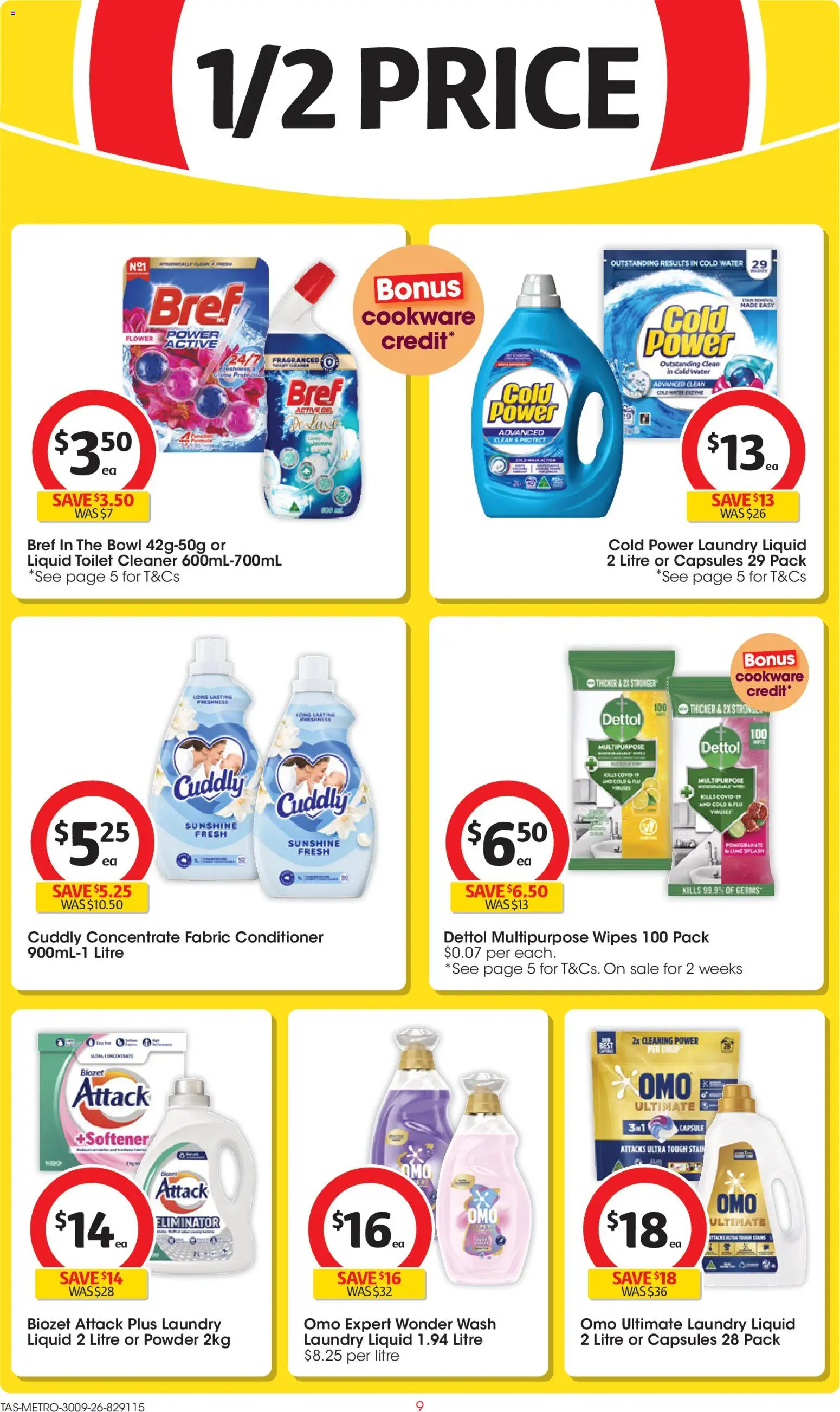 Coles catalogue - valid from 30/09/2026 | Page: 9 | Products: Cleaner, Cookware, Laundry, Multipurpose
