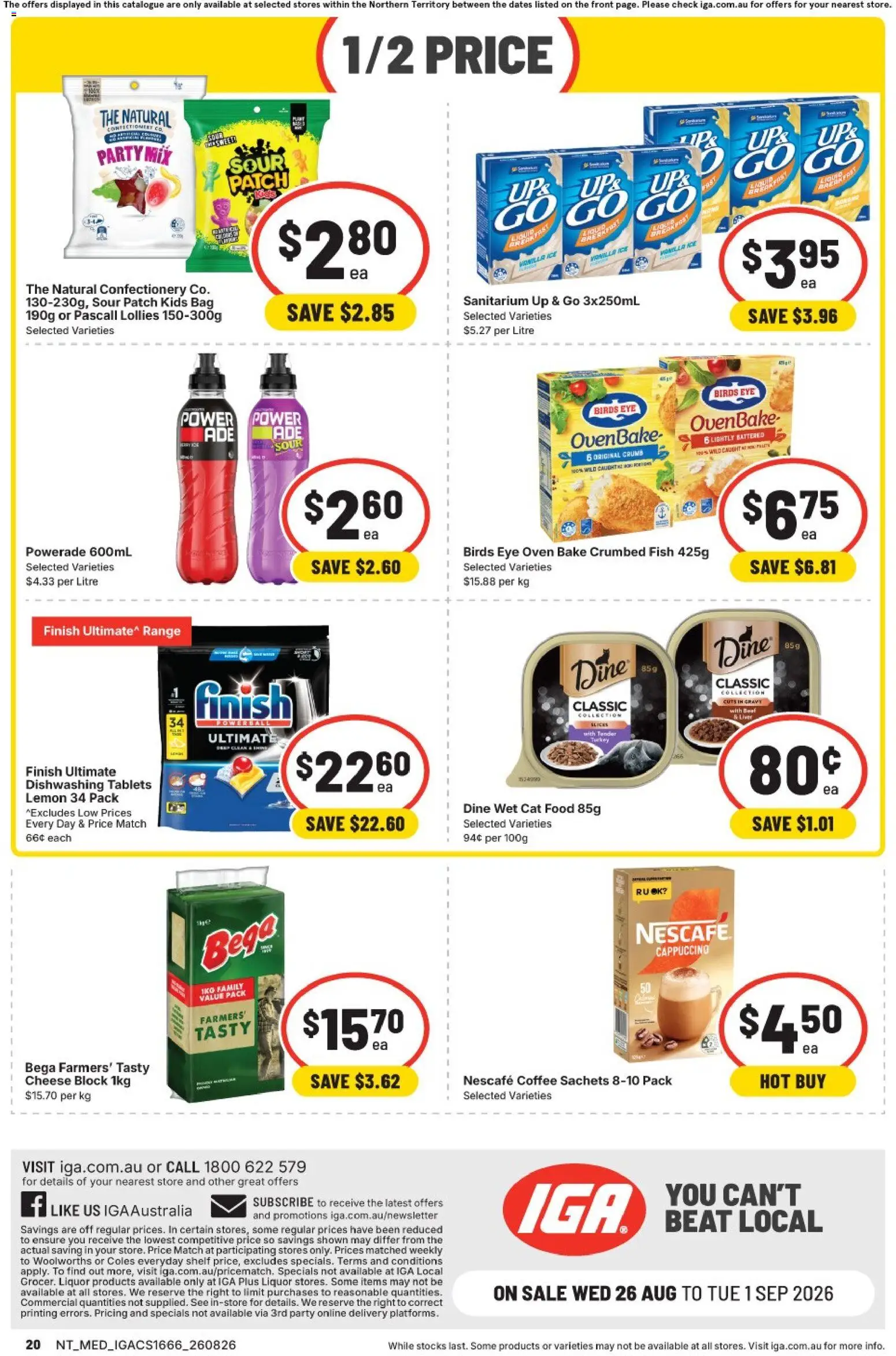 IGA catalogue - valid from 26/08/2026 | Page: 16 | Products: Food, Toilet, Cleaner, Batteries