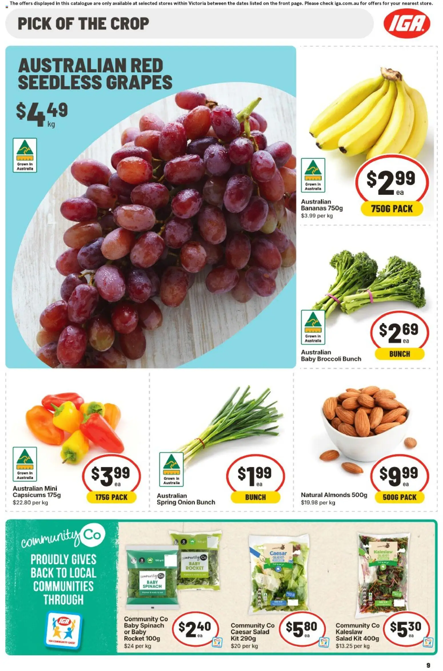 Ritchies catalogue - valid from 11.03.2026 | Page: 11 | Products: Almonds, Rocket, Spinach, Grapes