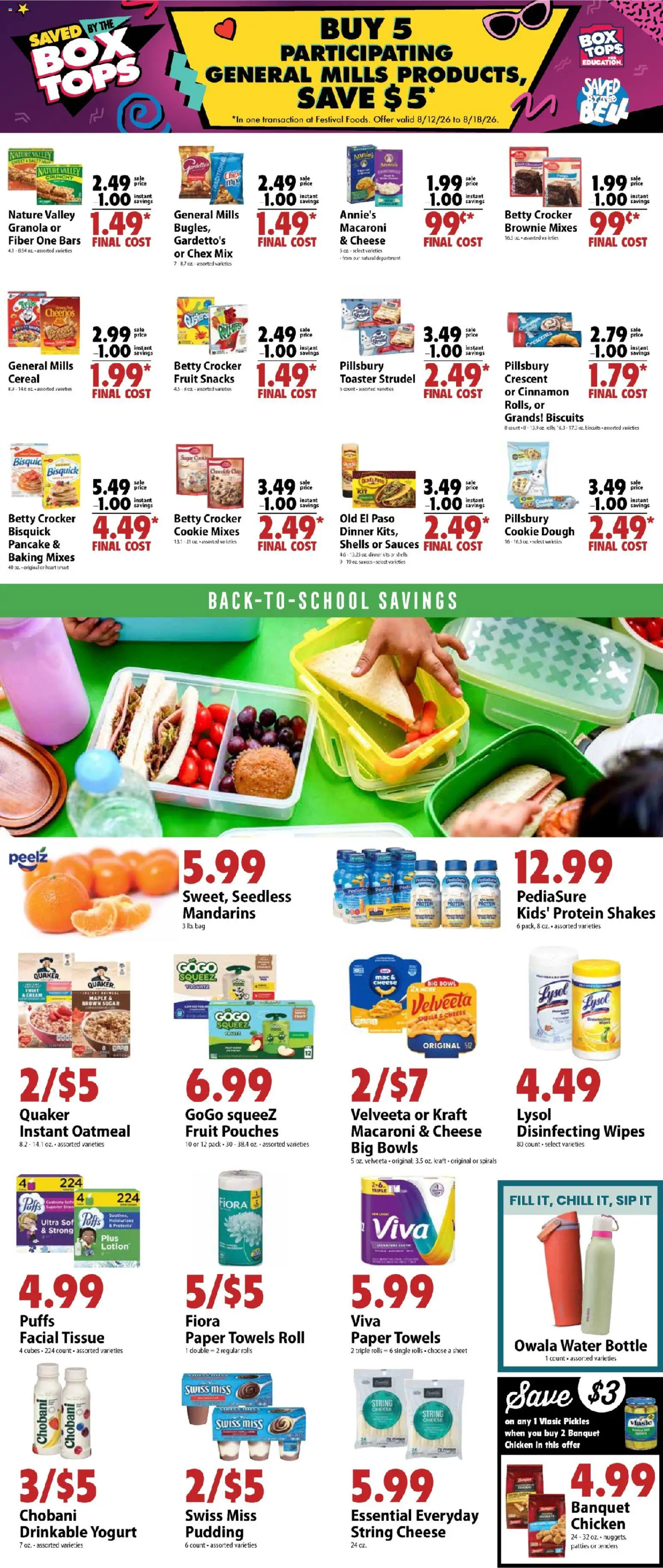 Festival Foods Weekly Ad - valid from 08/12/2026 | Page: 5 | Products: Chicken, Yogurt, Protein, Pudding