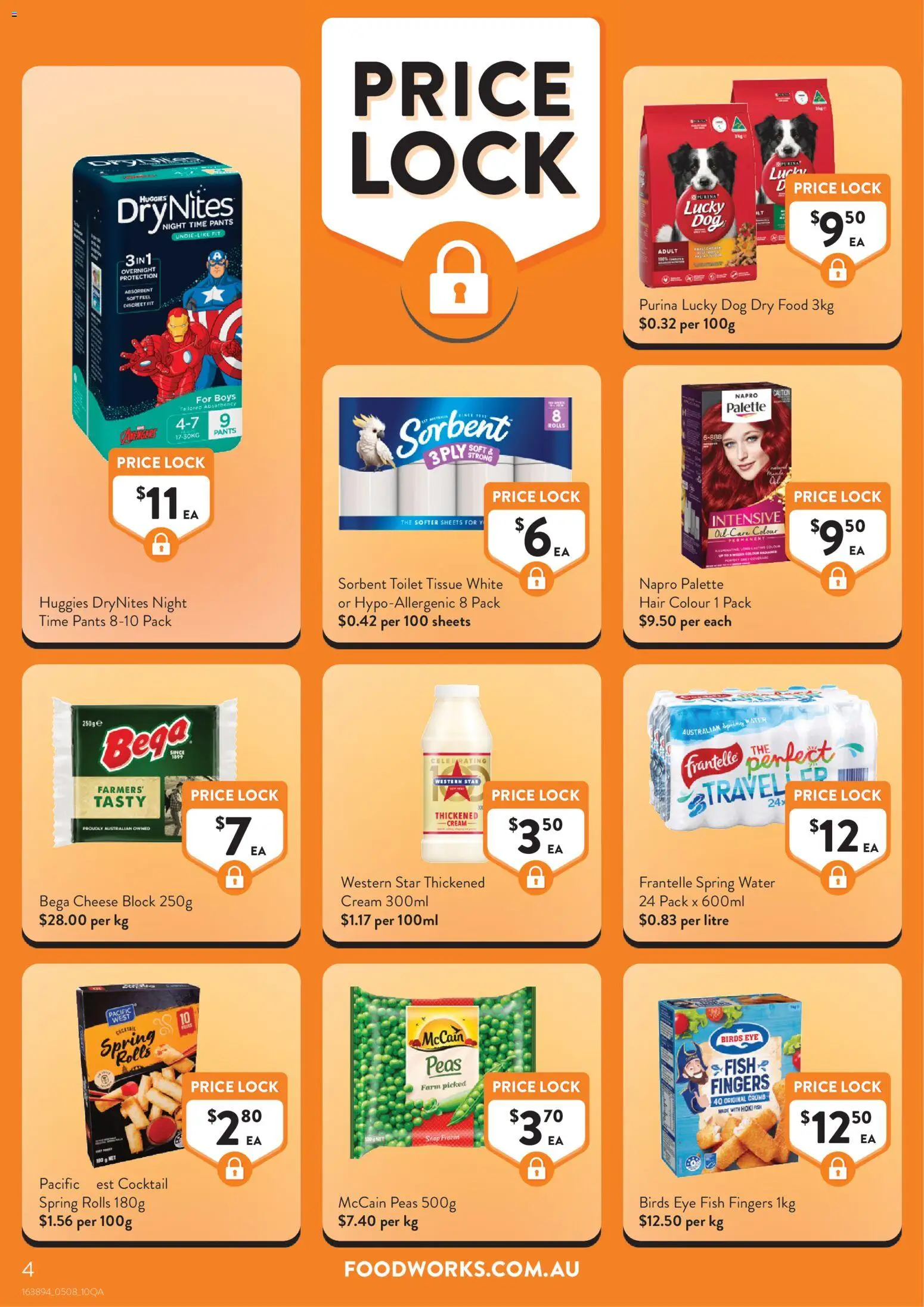 Foodworks catalogue - valid from 05/07/2026 | Page: 4 | Products: Toilet, Fish, Cream, Pants