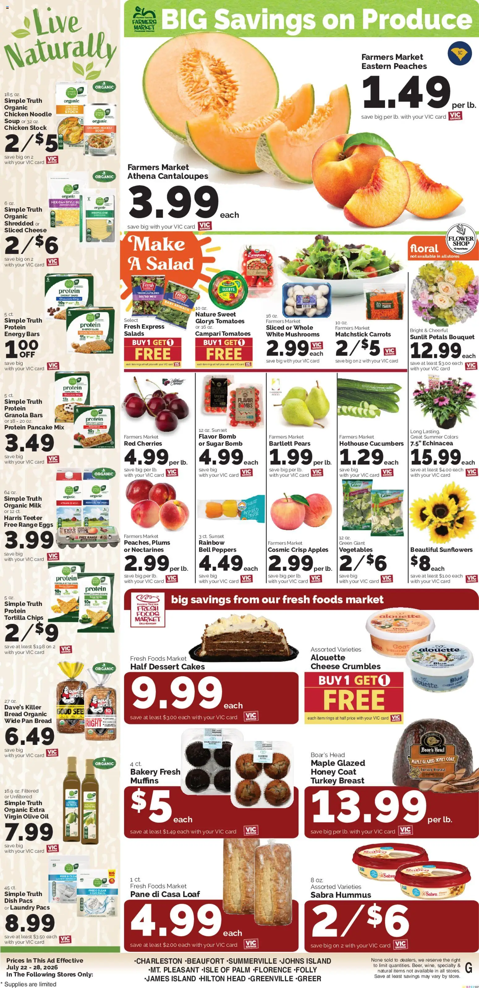 Harris Teeter Weekly Ad - SC - valid from 07/22/2026 | Page: 11 | Products: Peppers, Pan, Bread, Tomatoes