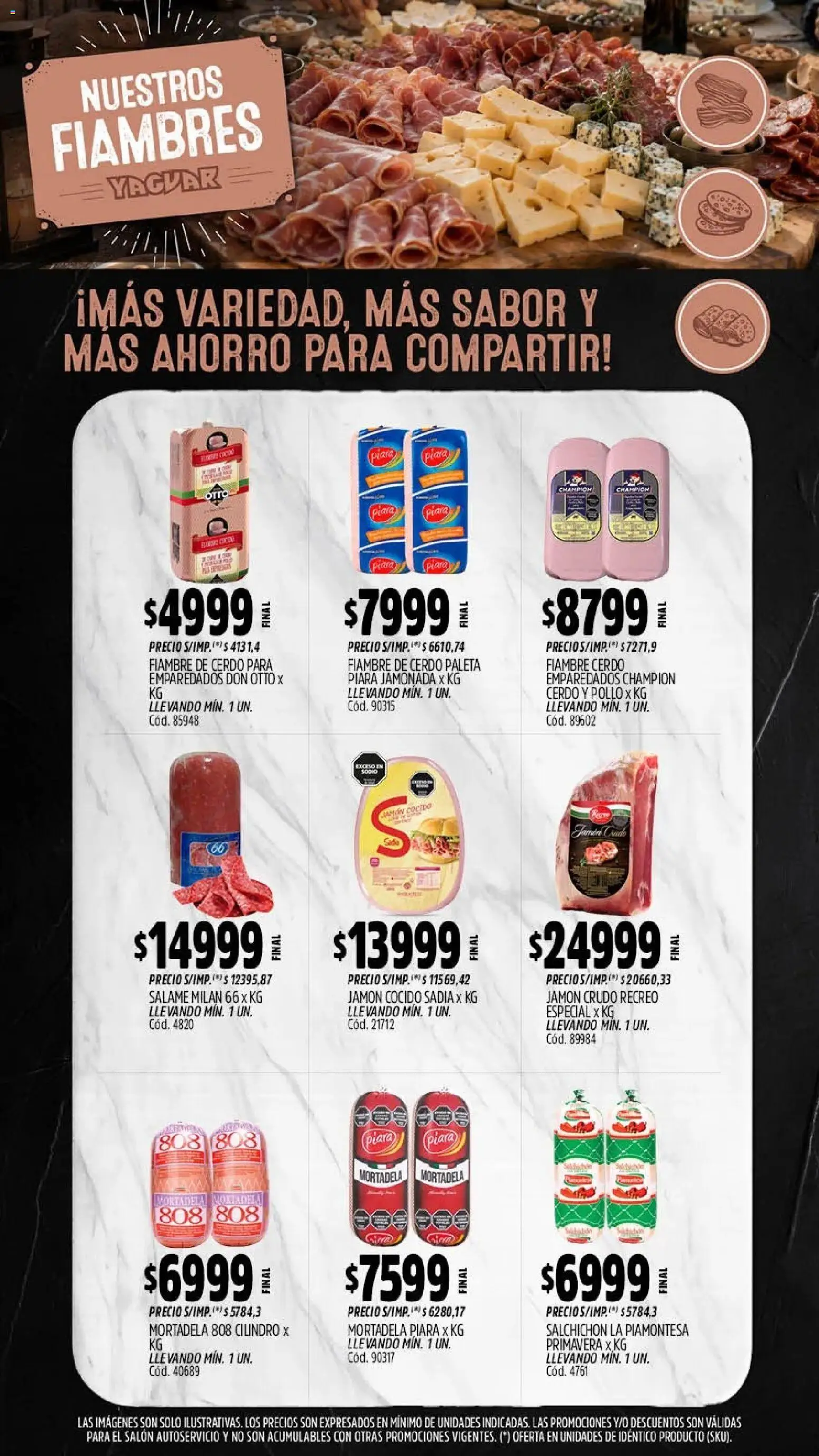 Yaguar - Oferta Semanal Mar del Plata │ válido desde el 03/08/2026 | Página: 8 | Productos: Jamón cocido, Paleta, Jamón, Cerdo