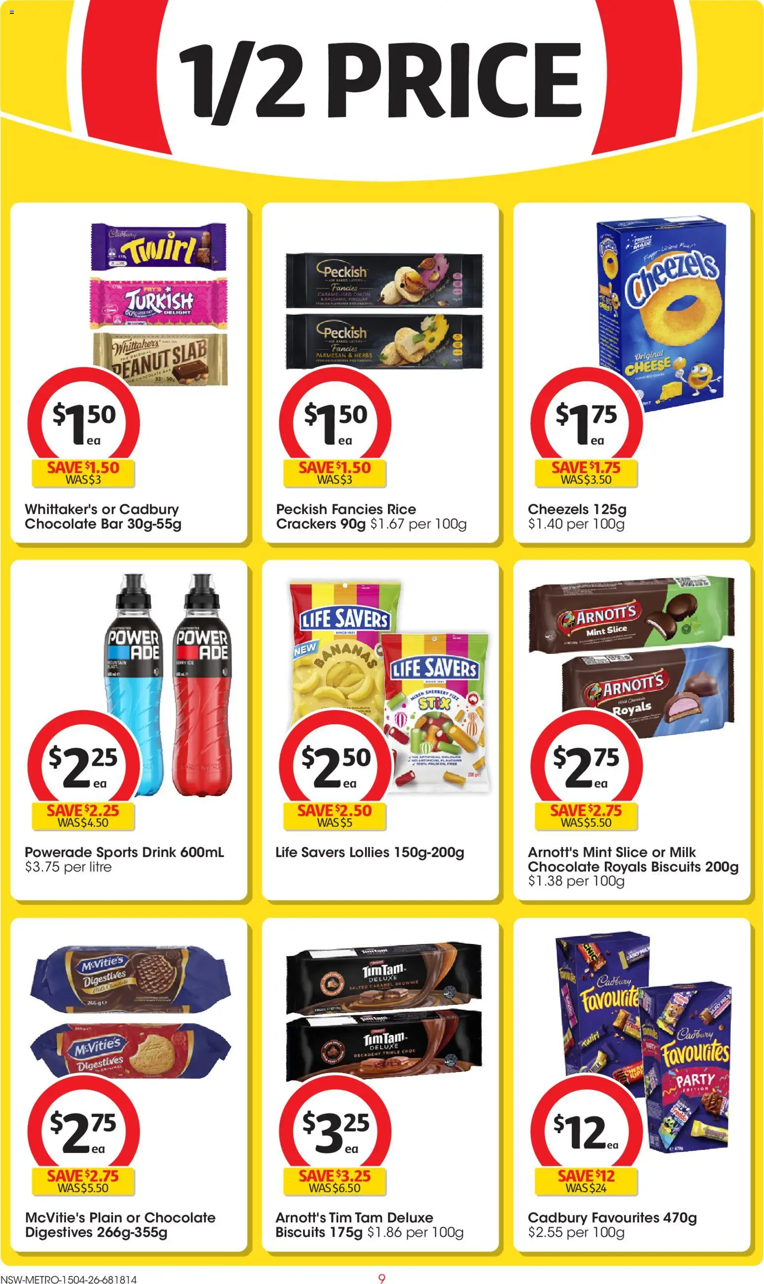 Coles catalogue - valid from 15.04.2026 | Page: 9 | Products: Dairy, Cheese, Rice, Biscuits