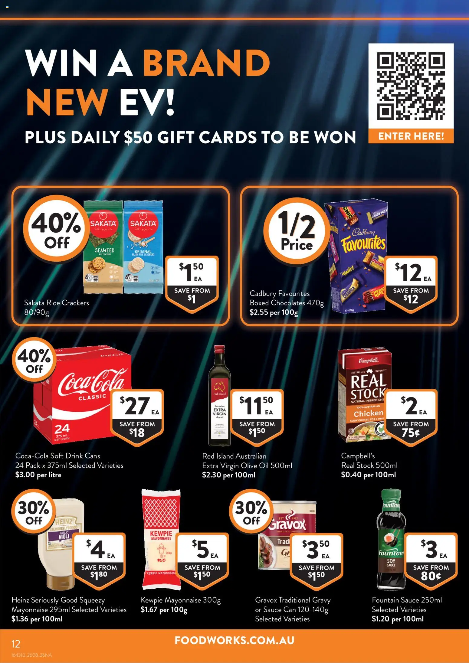 Foodworks catalogue - valid from 26/08/2026 | Page: 12 | Products: Crackers, Rice, Olive oil, Mayonnaise