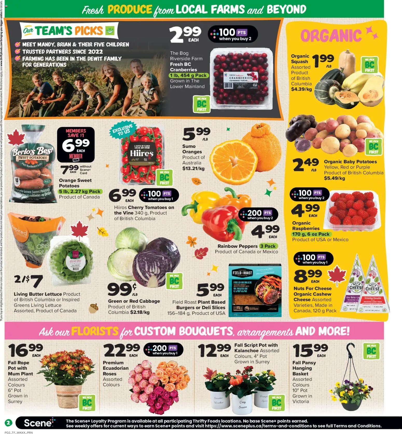 Thrifty Foods flyer valid from Oct 1, 2026 | Page: 3 | Products: Nuts, Roast, Cabbage, Cashew