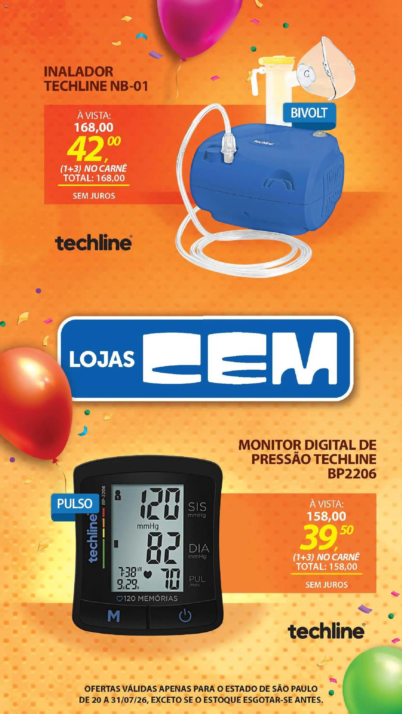 Lojas Cem Folheto - válido de 20/07/2026 | Página: 127 | Produtos: Carne, Monitor