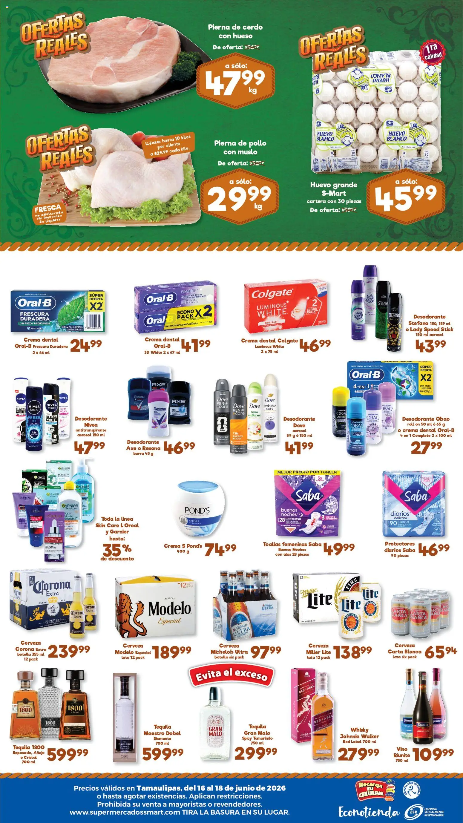 Nuevas ofertas de S-Mart válidas en toda la República Mexicana desde el 16.06.2026. ¡Encuentra las mejores ofertas en S-Mart folleto Ofertas de feria Reynosa! | Página: 2