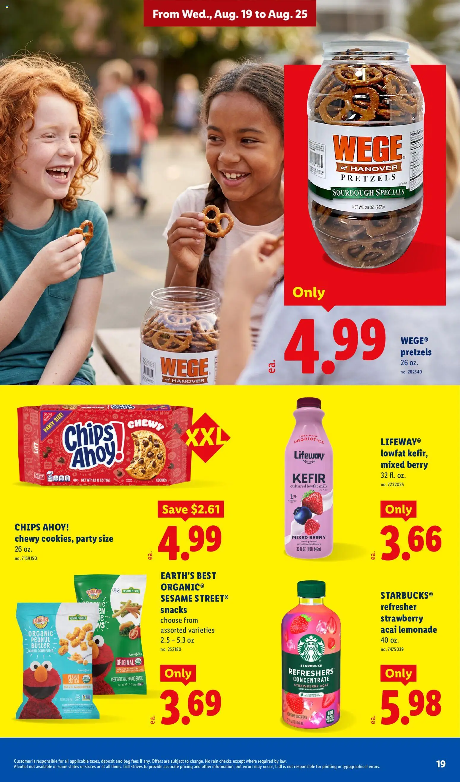 Lidl Weekly Ad - valid from 08/19/2026 | Page: 19 | Products: Corn, Milk, Chips, Bag