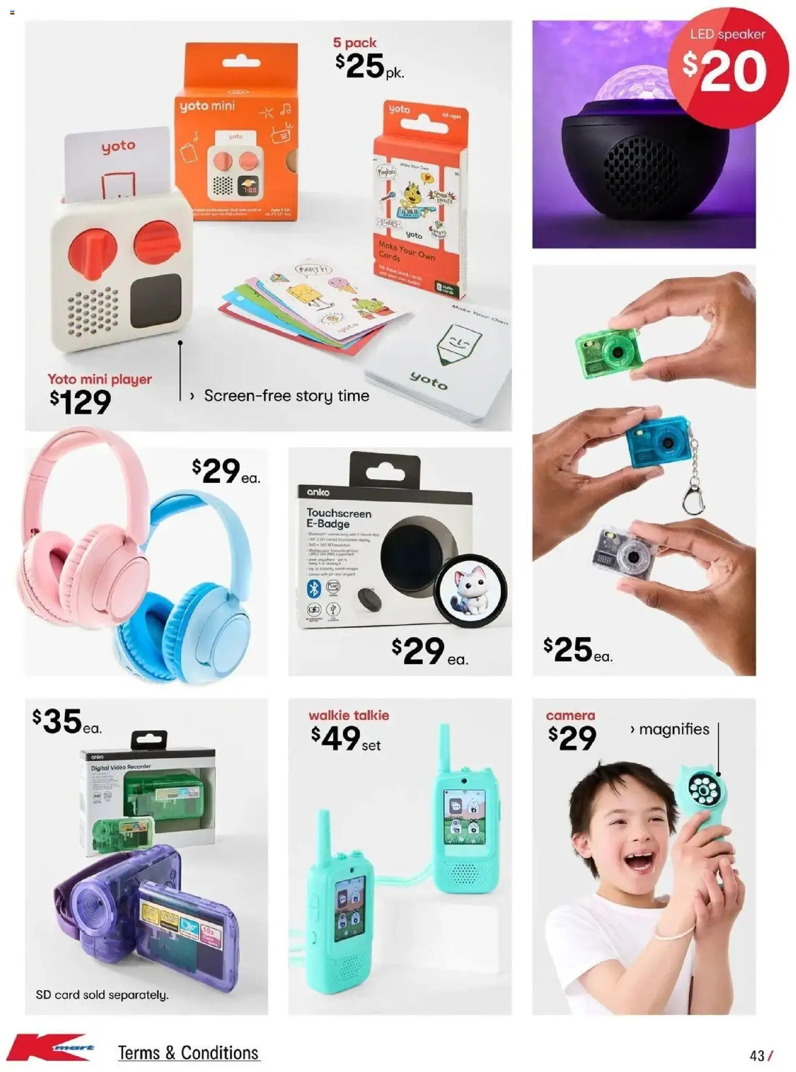Kmart catalogue - valid from 17/09/2026 | Page: 43 | Products: Digital, Speaker, Recorder, Video