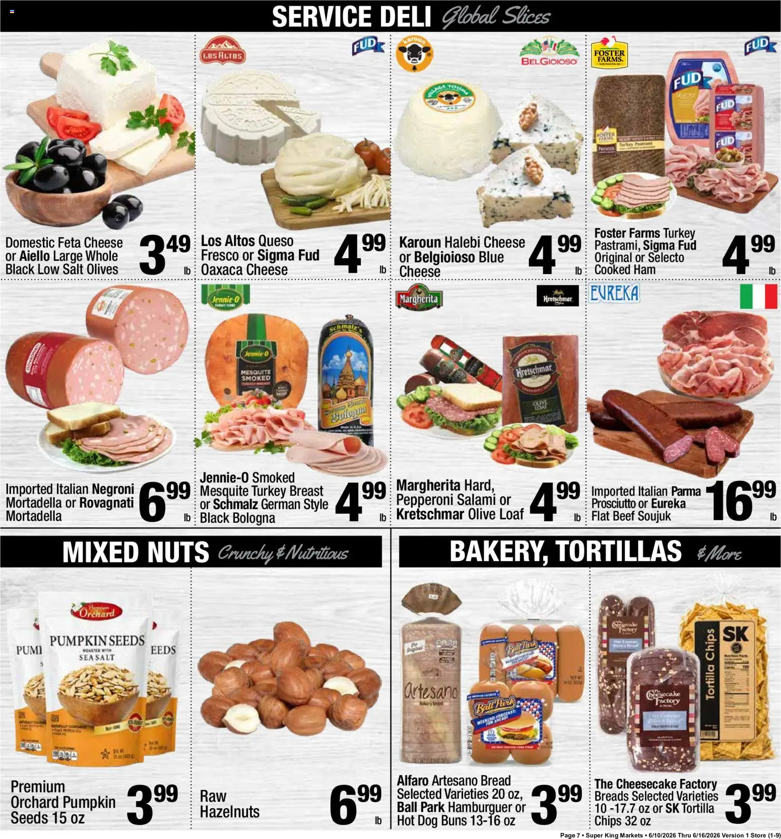 Super King Weekly Ad - valid from 10.06.2026 | Page: 8 | Products: Cheese, Ham, Pumpkin, Cheesecake