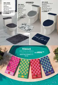 Vista previa de Andrea catálogo Combos Primavera, nuevo folleto de la tienda, válido en México a partir del 08.03.2026 | Página: 85 | Productos: Wc, Juego, Baño, Tapete