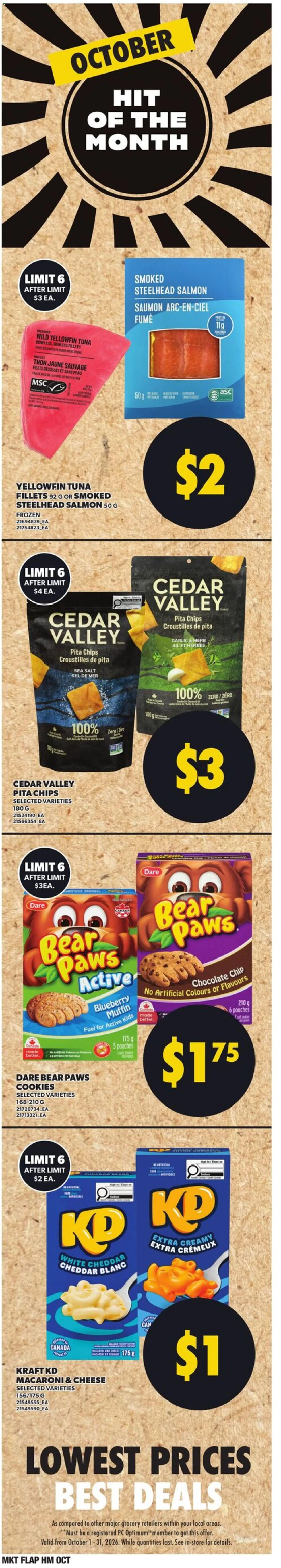 Loblaws flyer valid from Oct 1, 2026 | Page: 6 | Products: Coconut, PC, Salmon, Tuna