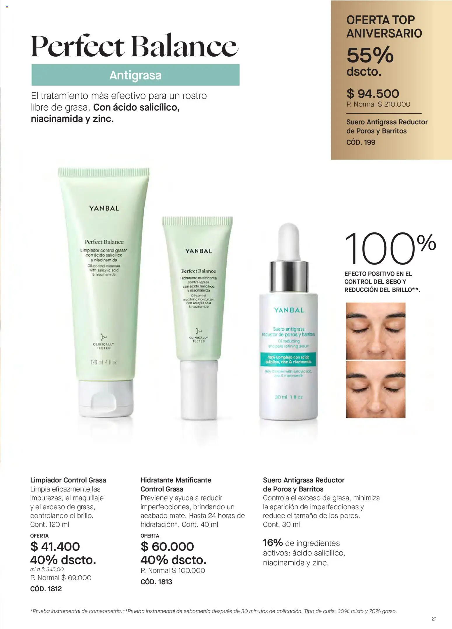 Yanbal revista - valida desde el 20/06/2026 | Página: 21 | Productos: Antigrasa, Limpiador, Top, Maquillaje