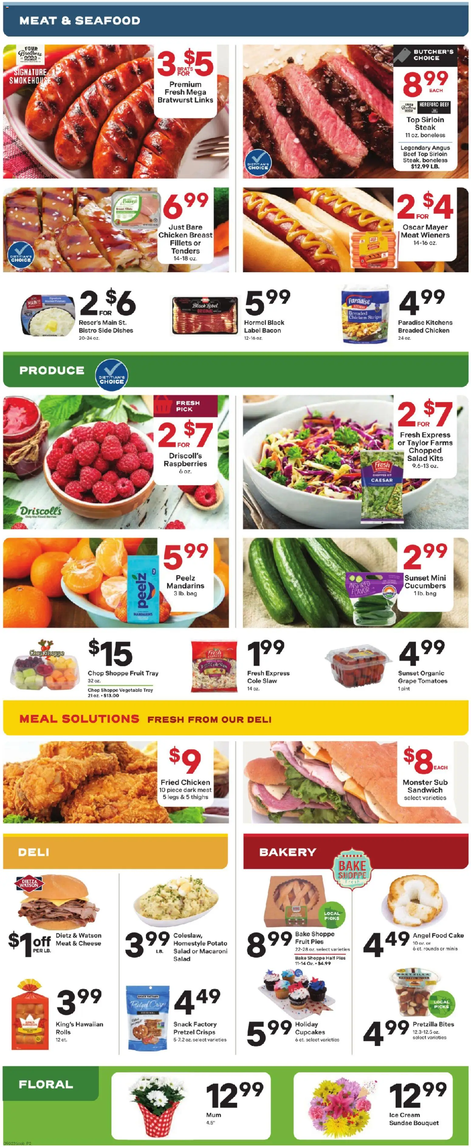 Coborn's Weekly Ad - valid from 09/02/2026 | Page: 4 | Products: Bakery, Mandarins, Cucumbers, Ice