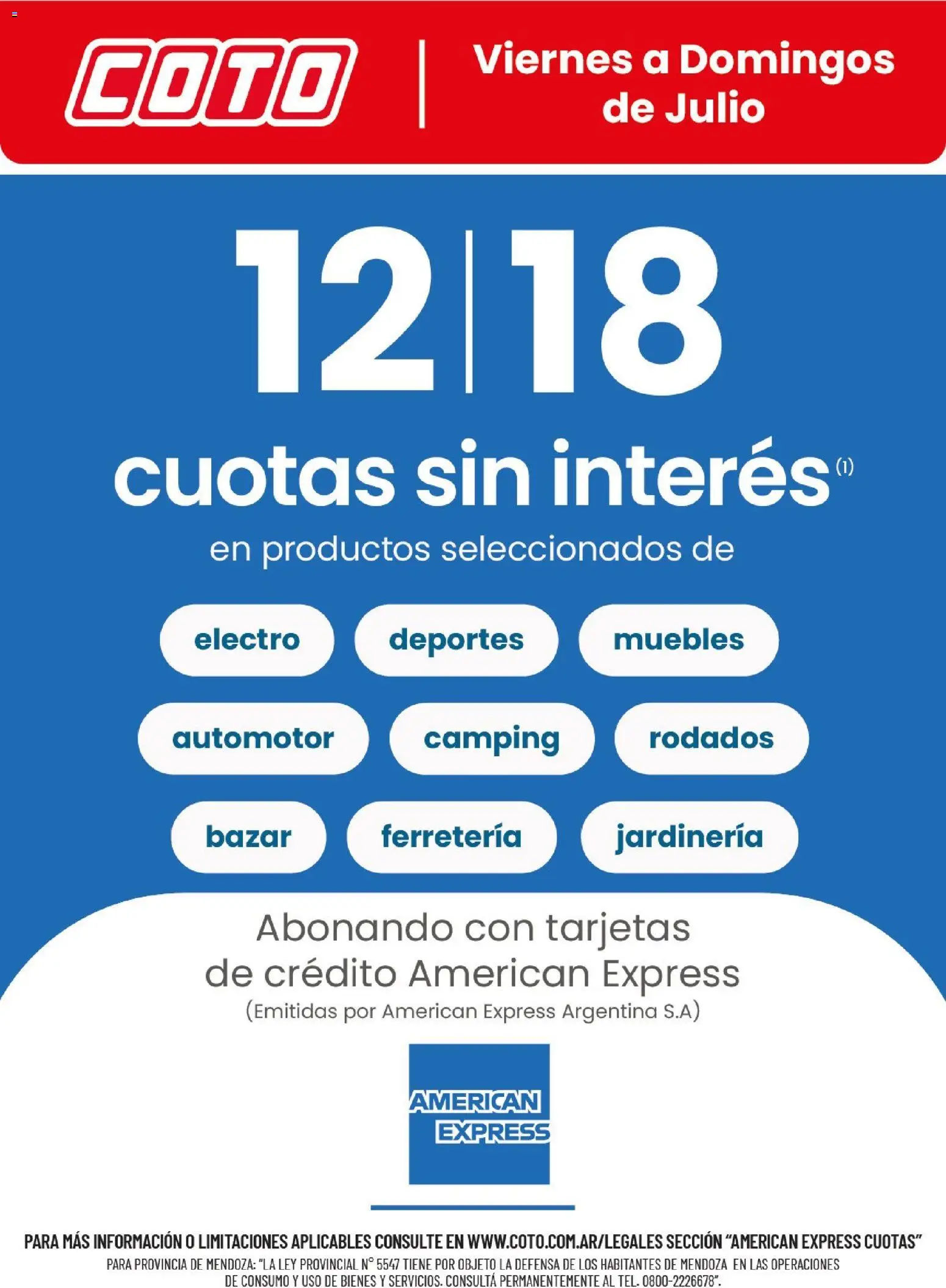 Coto - Amex Julio │ válido desde el 20/07/2026 | Página: 1