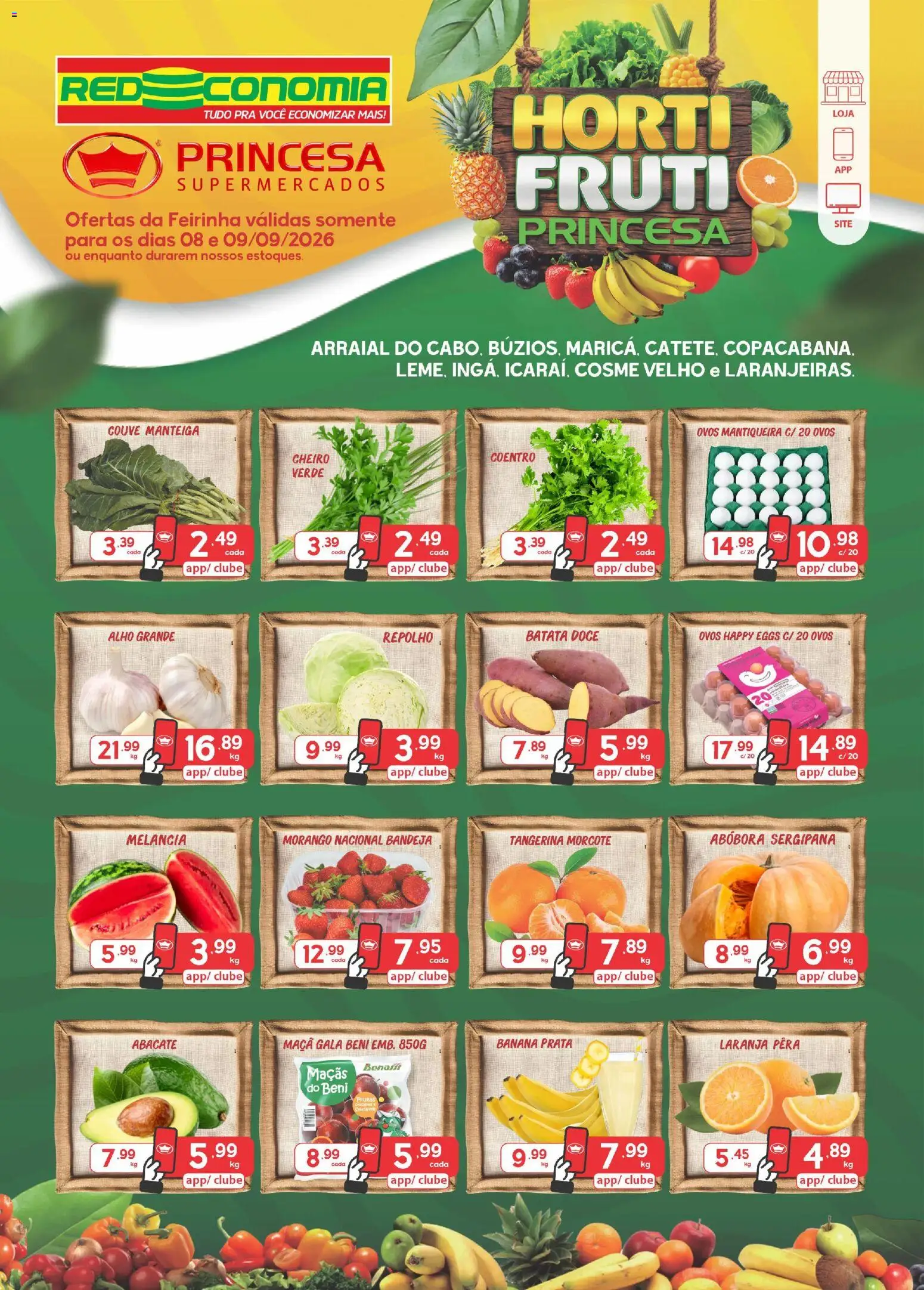 Princesa Folheto - válido de 08/09/2026 | Página: 1 | Produtos: Frutas, Alho, Abacate, Batata