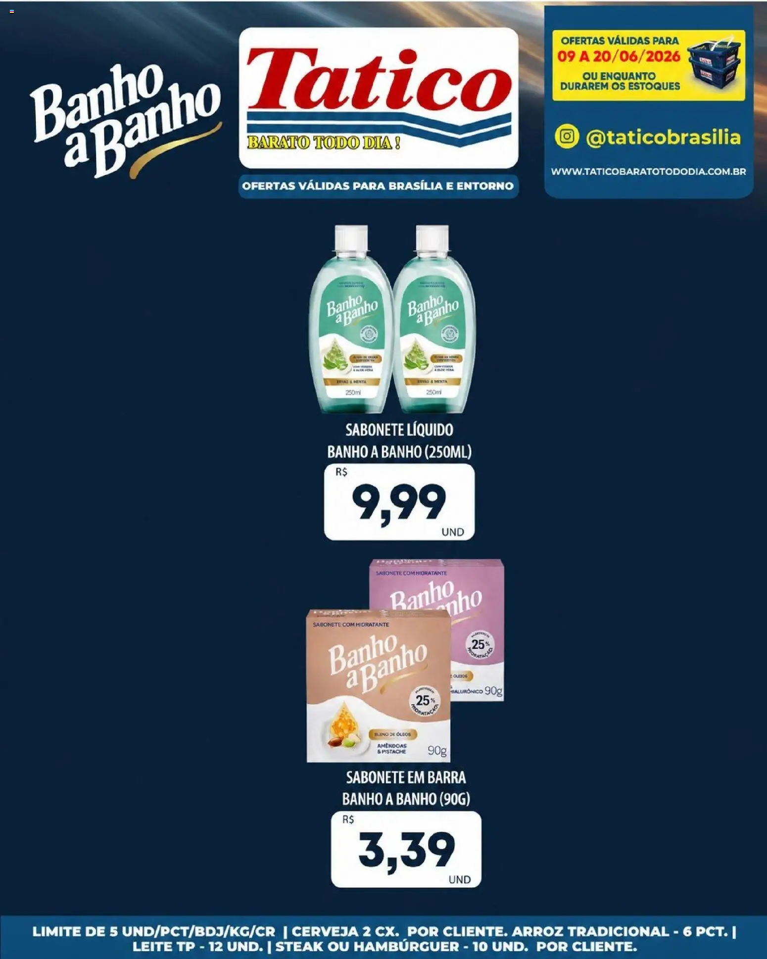 Tatico Folheto - válido de 09.06.2026 | Página: 2 | Produtos: Arroz, Hambúrguer, Sabonete, Amêndoas