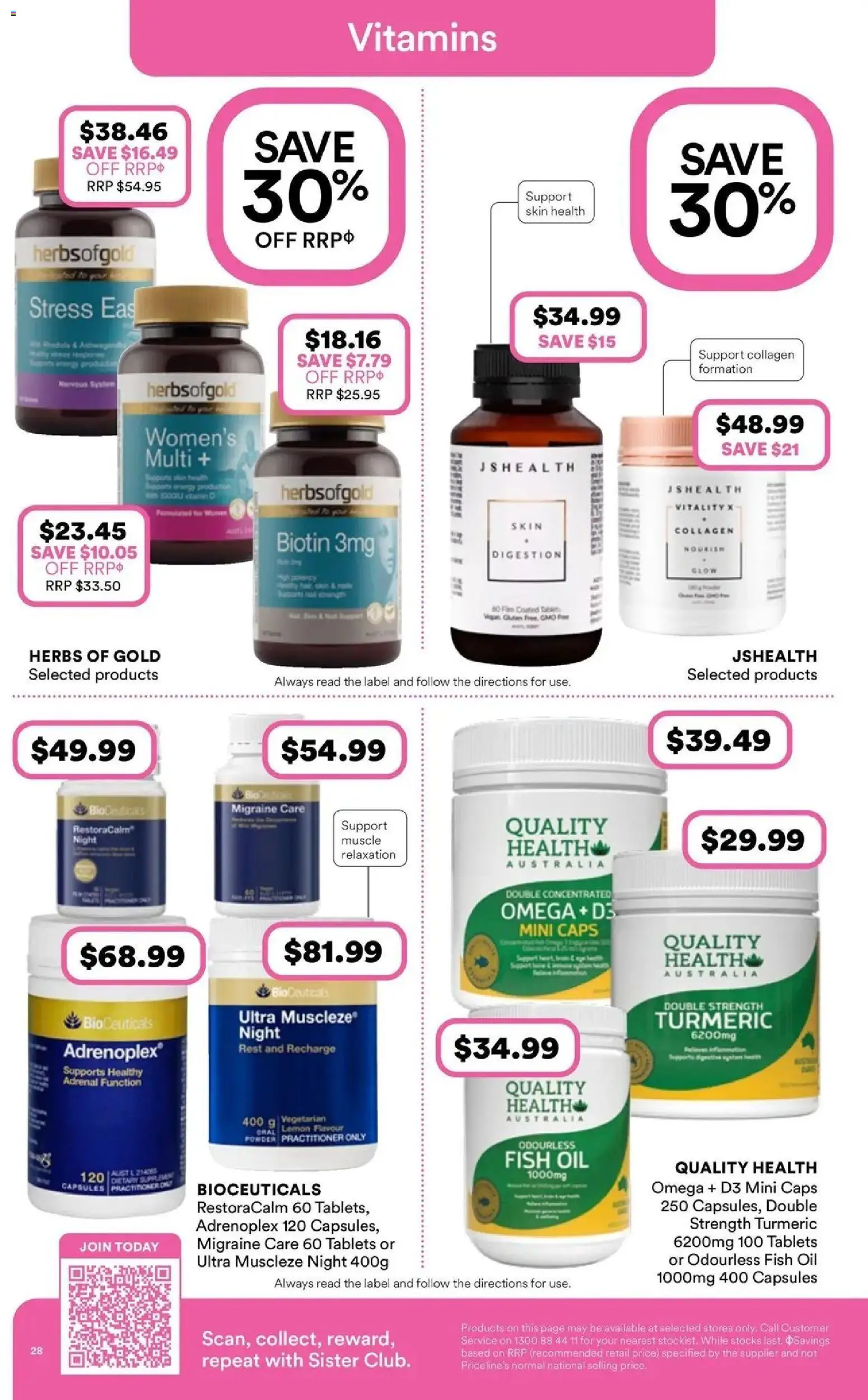 Priceline Pharmacy catalogue - valid from 08.04.2026 | Page: 28 | Products: Oil, Fish, Lemon, Collagen