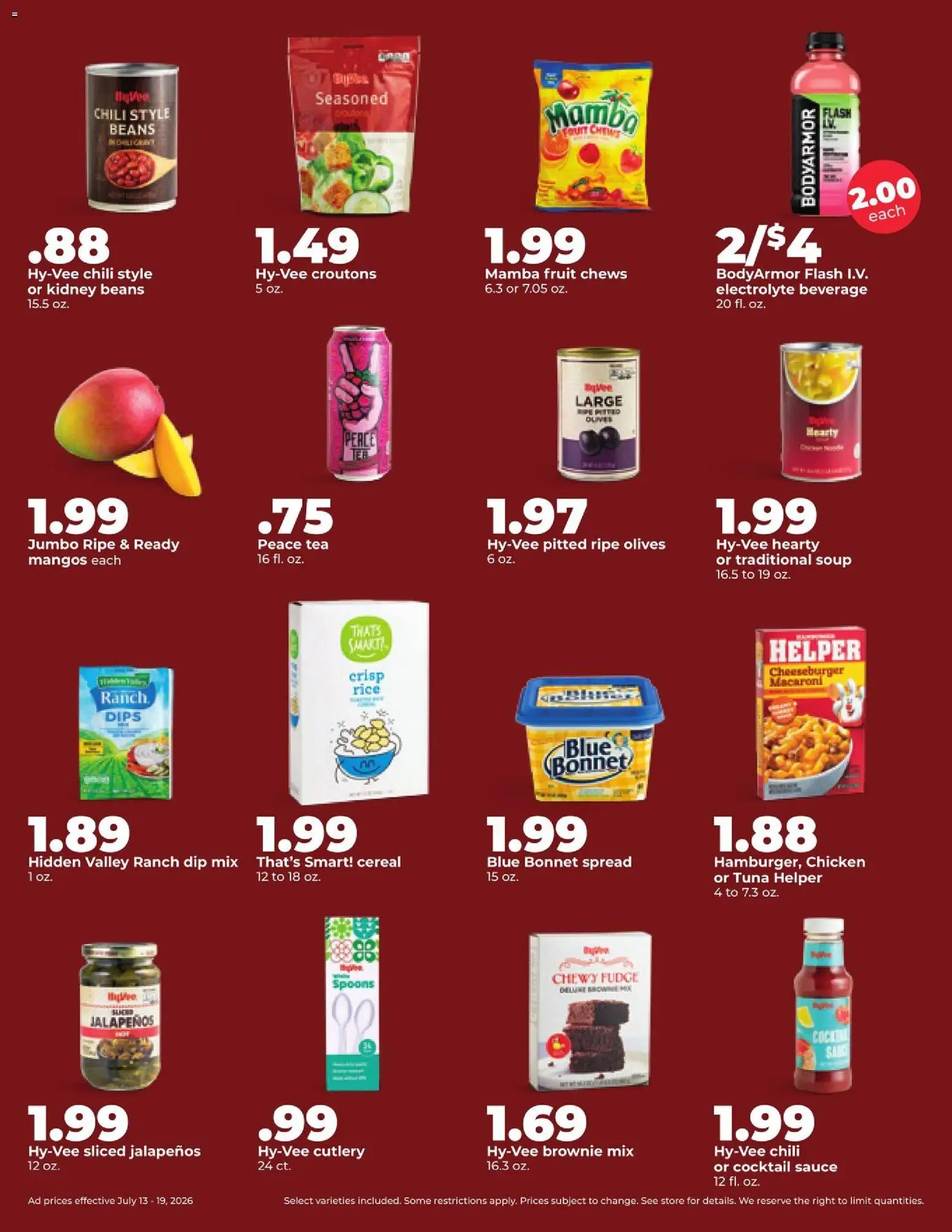 HyVee Weekly Ad - valid from 07/13/2026 | Page: 4 | Products: Rice, Tea, Sauce