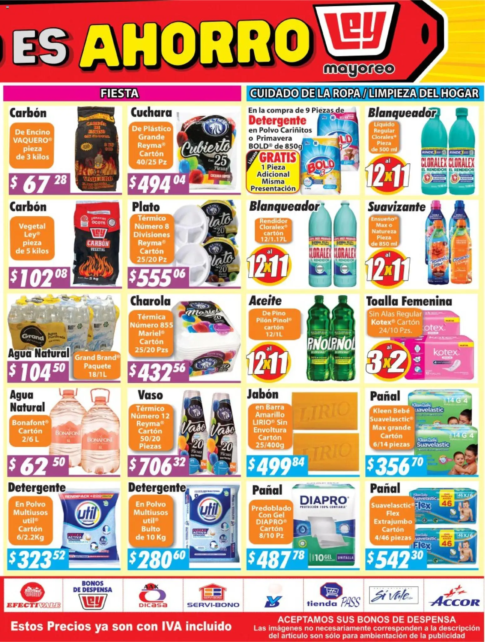 Nuevas ofertas de Casa Ley válidas en toda la República Mexicana desde el 08.06.2026. ¡Encuentra las mejores ofertas en Casa Ley folleto Sinaloa! | Página: 4 | Productos: Aceite, Suavizante, Ropa, Barra