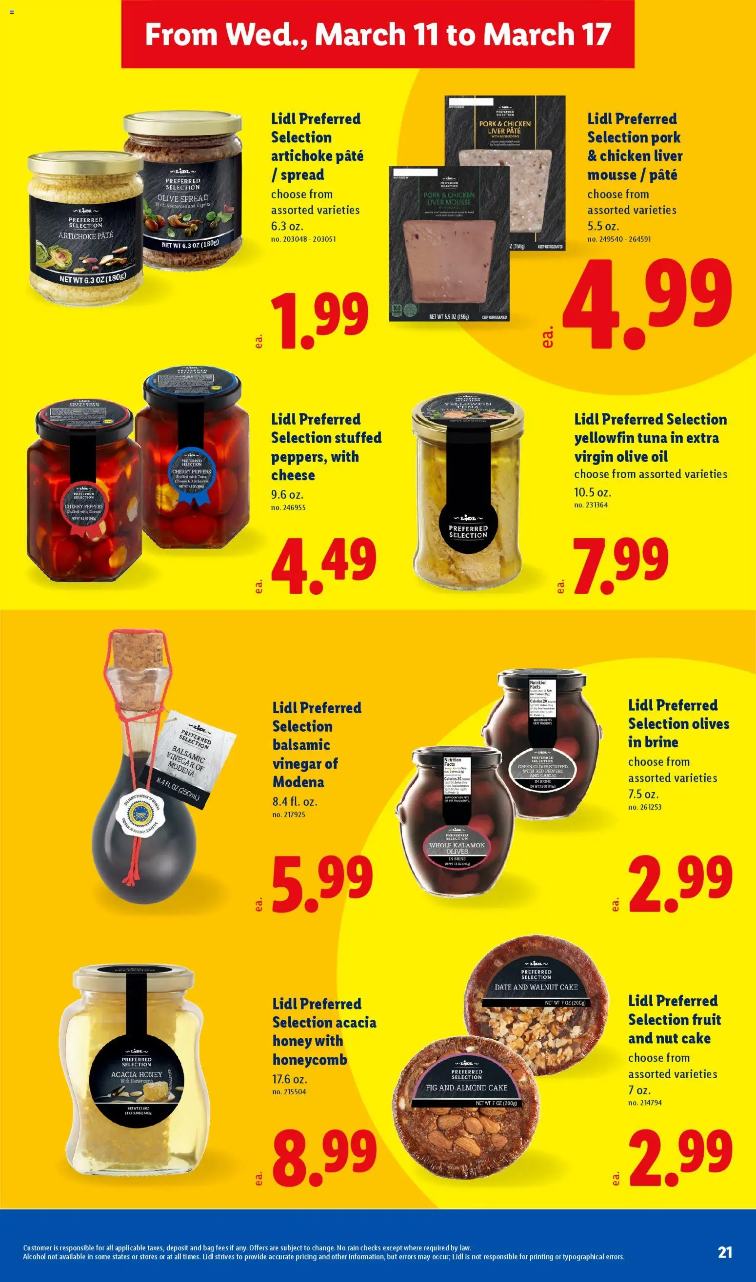 Lidl Weekly Ad - valid from 11.03.2026 | Page: 21 | Products: Mushrooms, Cheese, Oil, Date