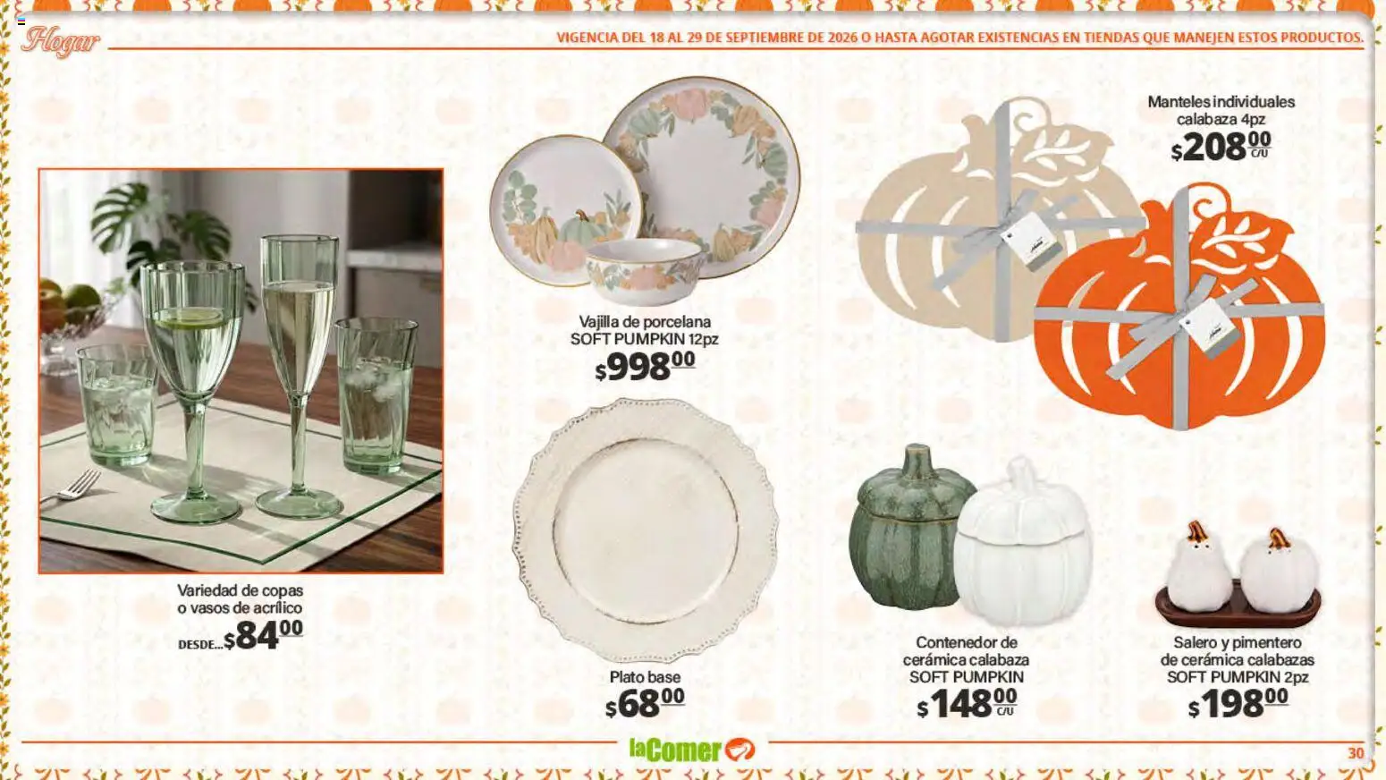Nuevas ofertas de La Comer válidas en toda la República Mexicana desde el 18/09/2026. ¡Encuentra las mejores ofertas en La Comer folleto! | Página: 30
