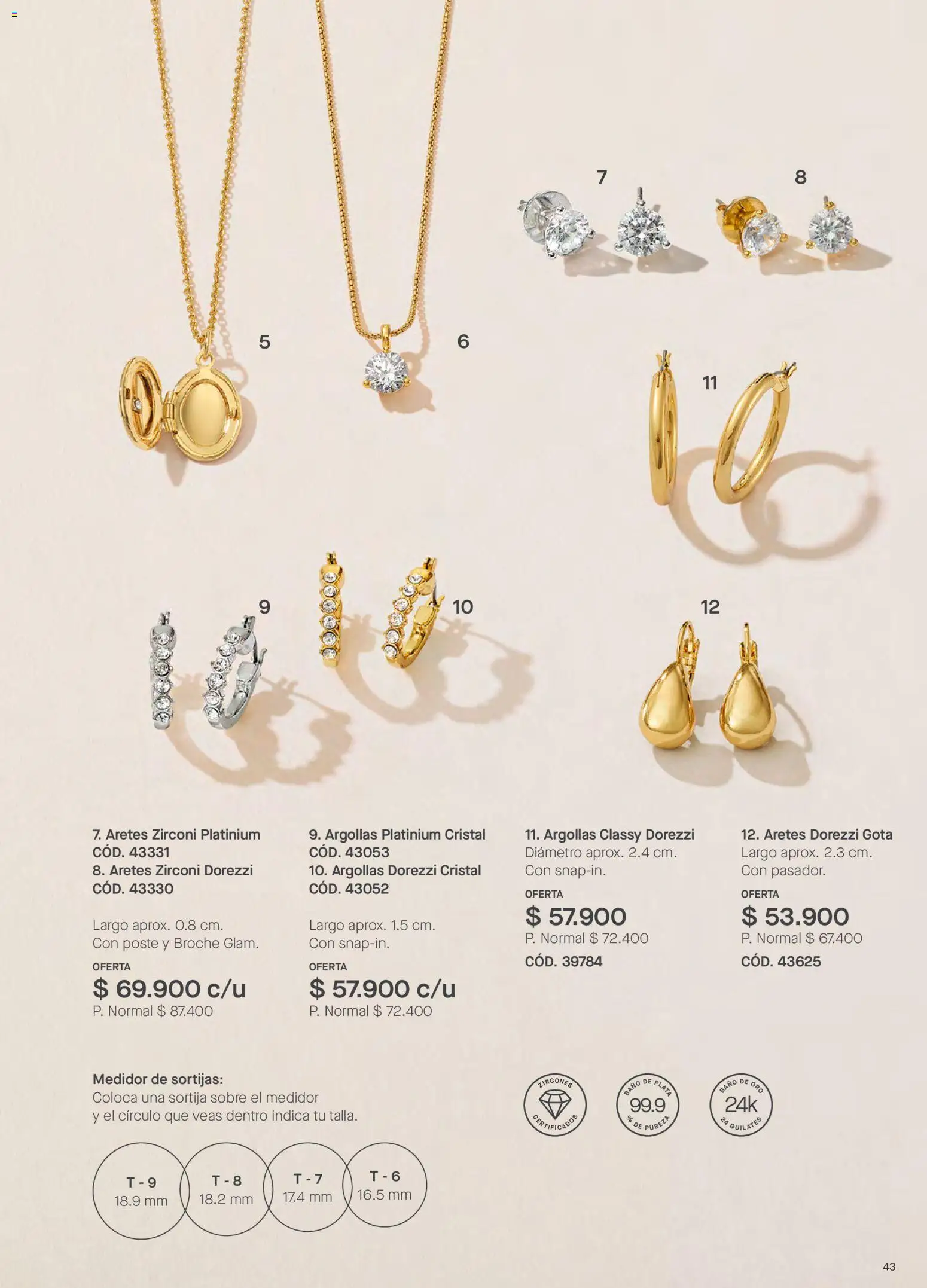 Yanbal revista - valida desde el 15/08/2026 | Página: 43 | Productos: Aretes, Sobre, Baño