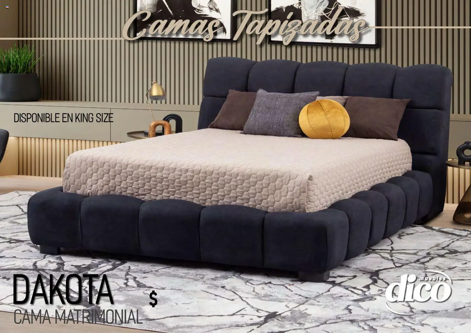 Nuevas ofertas de Muebles Dico válidas en toda la República Mexicana desde el 01.04.2026. ¡Encuentra las mejores ofertas en Muebles Dico catálogo Camas tapizadas ! | Página: 36 | Productos: Cama
