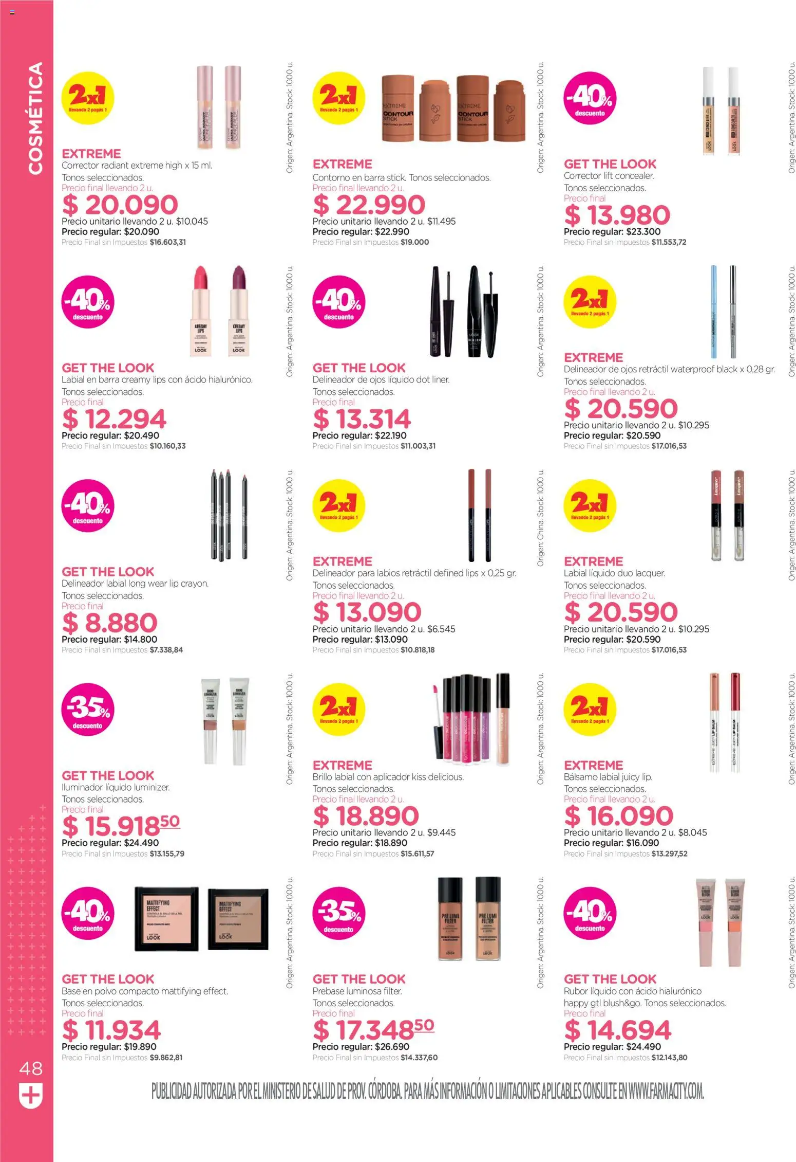 Farmacity catálogo │ válido desde el 30.04.2026 | Página: 48 | Productos: Delineador de ojos, Delineador, Polvo compacto, Bálsamo