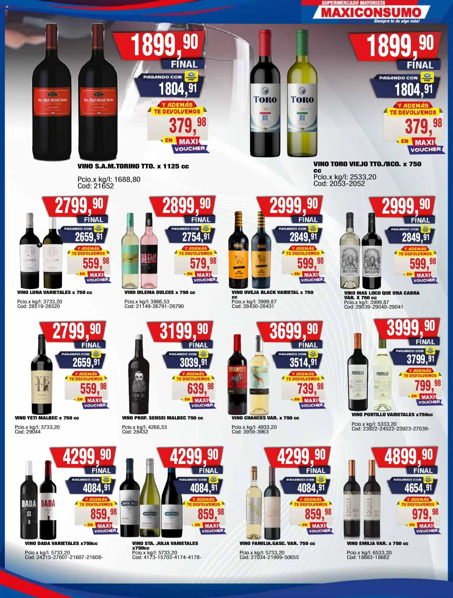 Maxiconsumo ofertas │ válido desde el 31/08/2026 | Página: 21 | Productos: Vino tinto, Dulces, Vino, Té