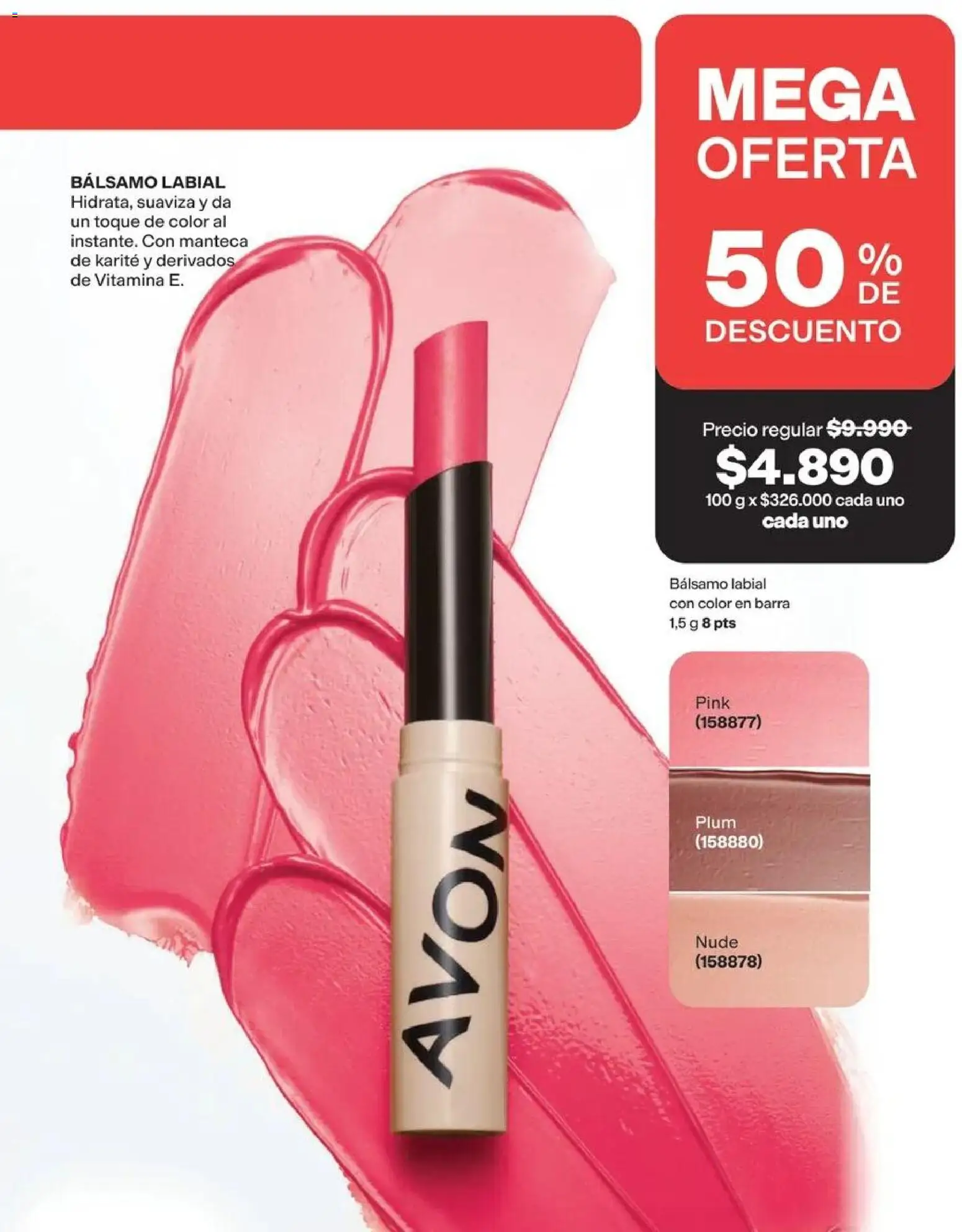 Catálogo Avon Campaña 13 │ válido desde el 31.08.2026 | Página: 34 | Productos: Bálsamo, Manteca de karité, Manteca, Labial