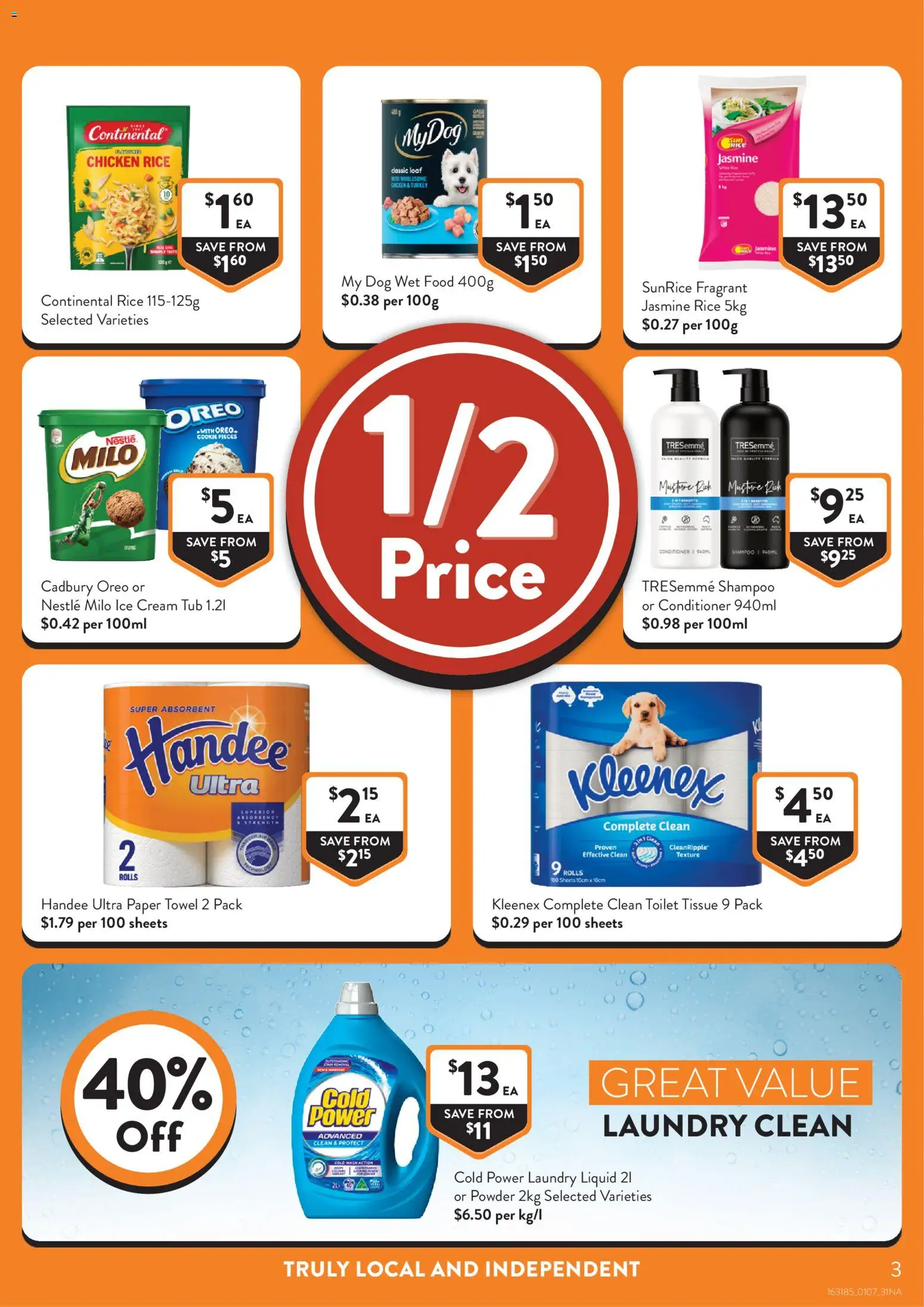 Foodworks catalogue - valid from 01/07/2026 | Page: 3 | Products: Toilet, Conditioner, Rice, Ice cream
