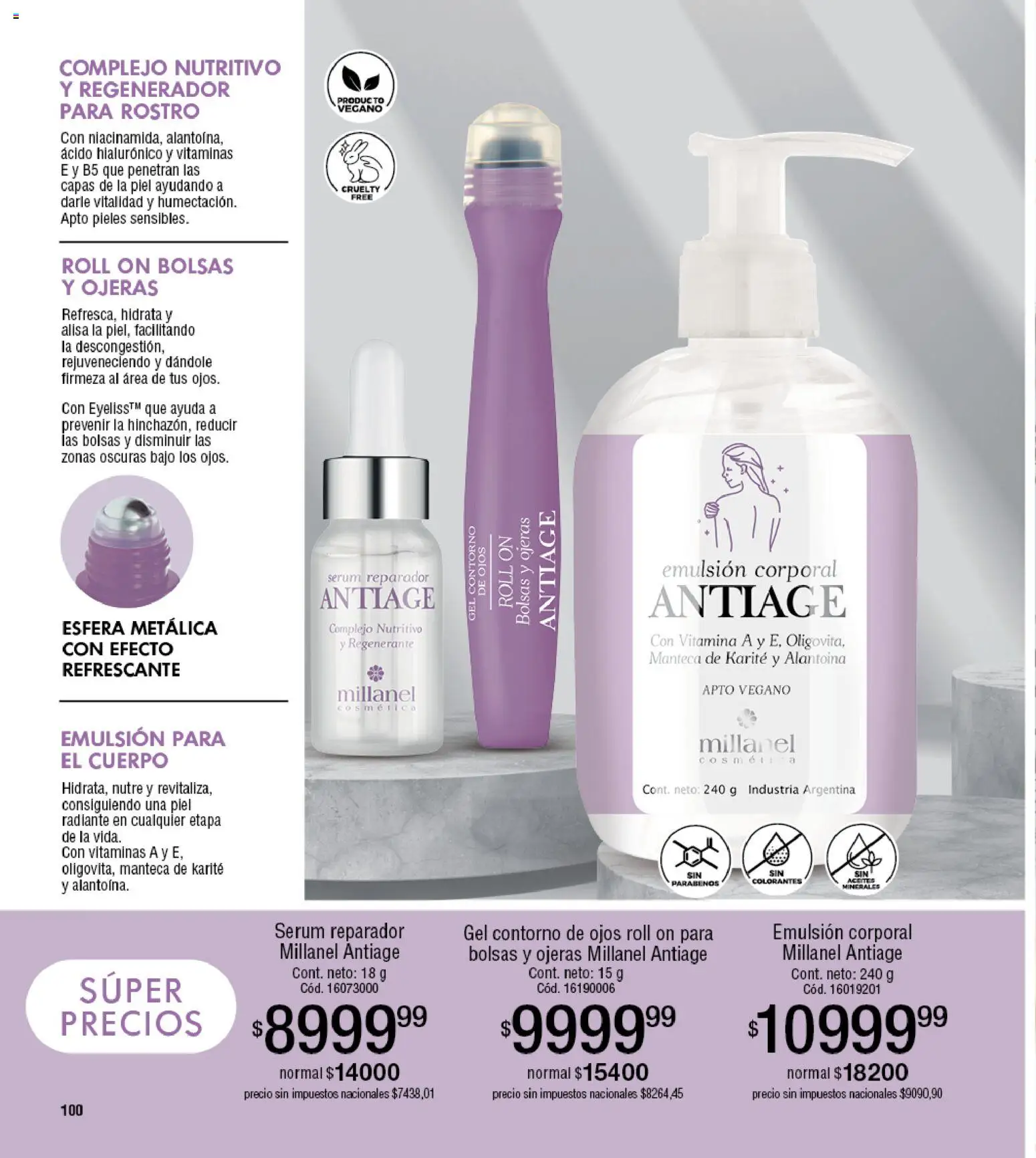 Millanel - Catálogo │ válido desde el 25.05.2026 | Página: 100 | Productos: Vitaminas, Contorno de ojos, Serum, Manteca