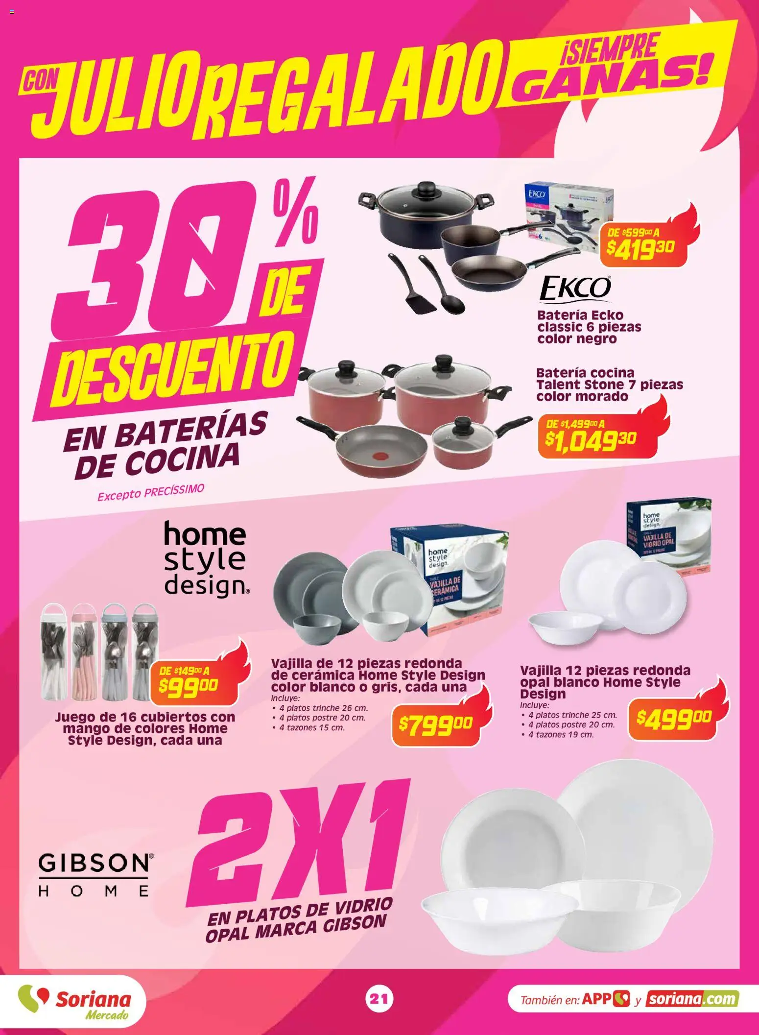 Nuevas ofertas de Soriana válidas en toda la República Mexicana desde el 03.06.2026. ¡Encuentra las mejores ofertas en Soriana Con Julio Regalado siempre ganas Mercado Nacional! | Página: 20 | Productos: Mango, Juego, Cocina, Batería