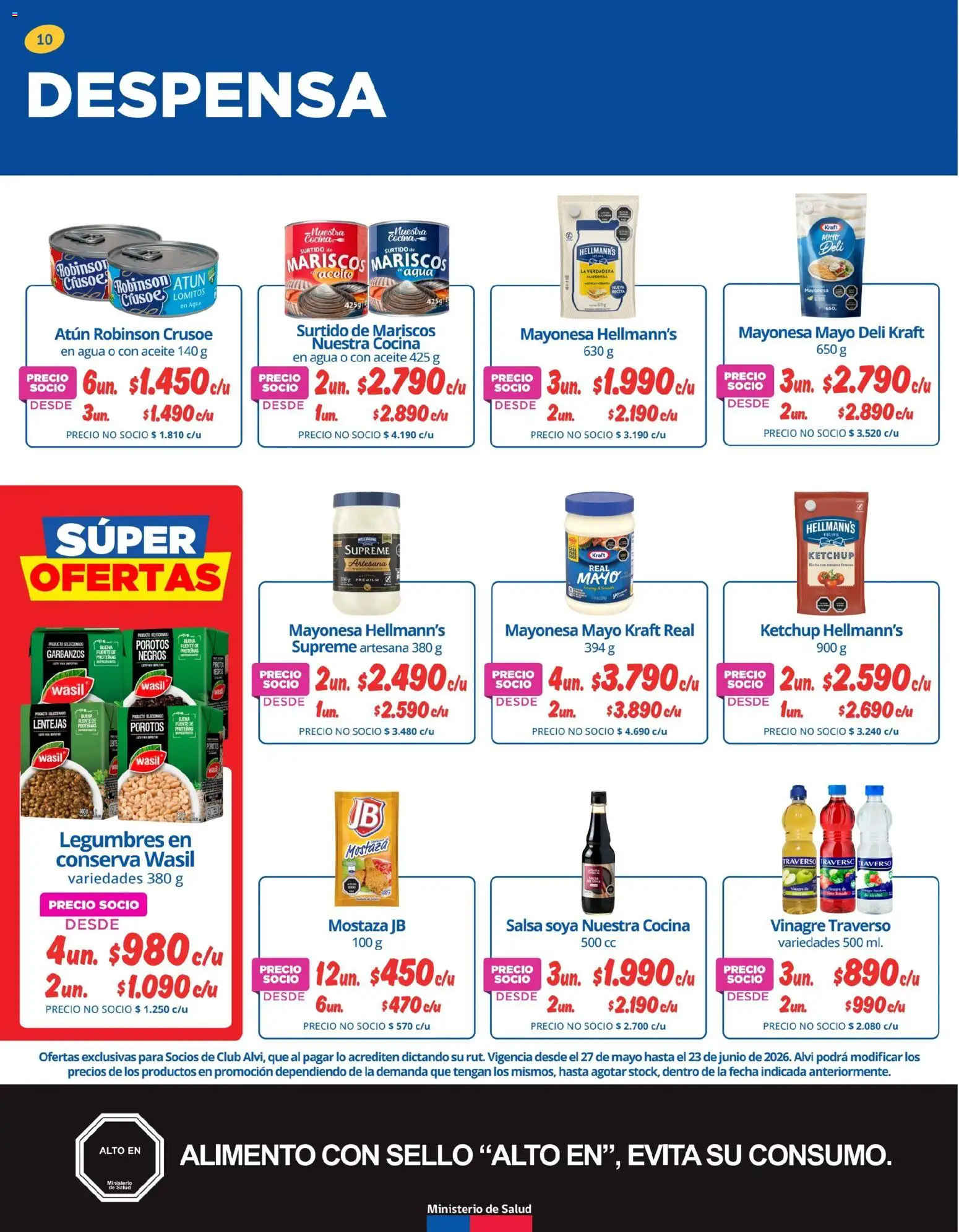 Alvi Catálogo │ válido desde el 27.05.2026 | Página: 10 | Productos: Cocina, Lentejas, Aceite, Mostaza