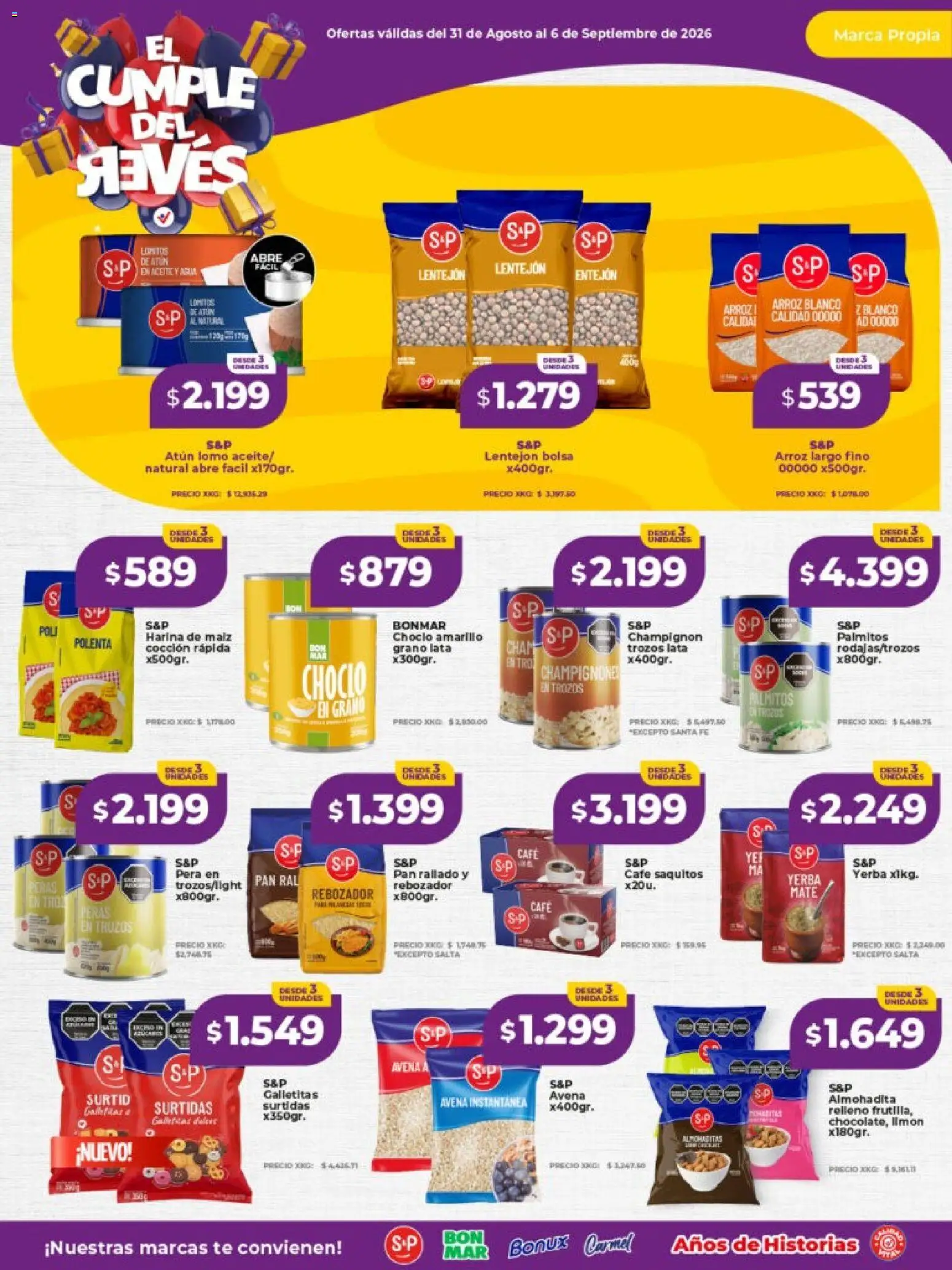Vital - Especial nuestras marcas │ válido desde el 31/08/2026 | Página: 2 | Productos: Choclo, Harina, Avena, Atún
