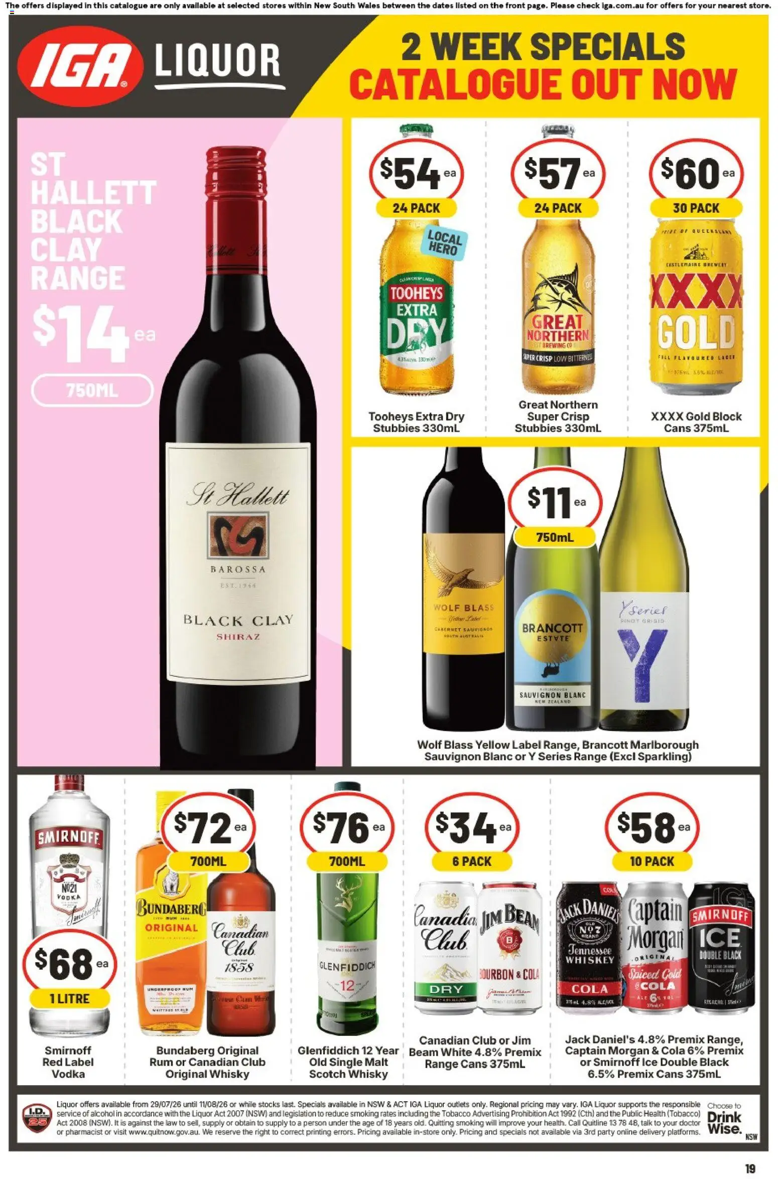 IGA catalogue - valid from 05/08/2026 | Page: 21 | Products: Vodka, Rum, Scotch, Clay