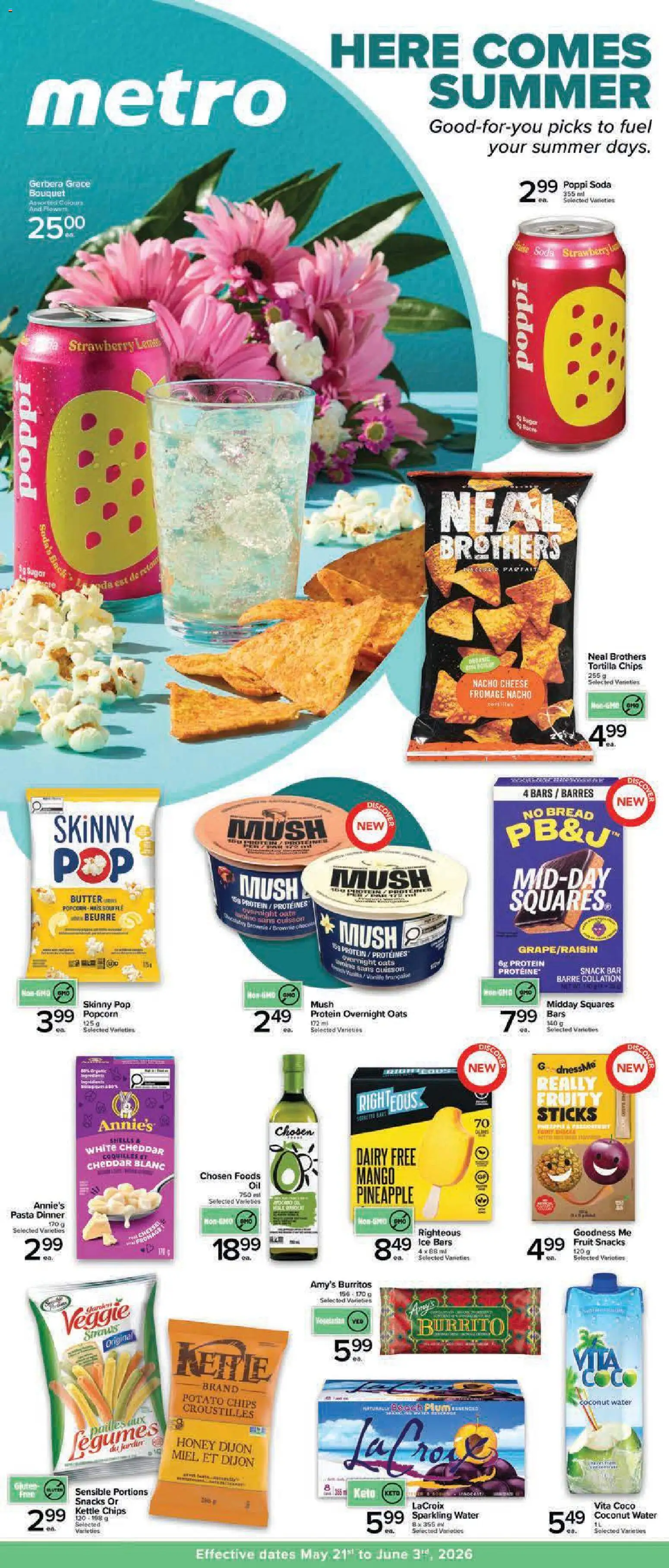 Metro flyer valid from 21.05.2026 | Page: 1 | Products: Pasta, Chips, Kettle, Bread