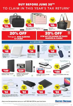 Preview of Harvey Norman Tax Time Deals - valid from 19/06/2026 | Page: 43 | Products: Charger, Case, Portable, Stereo