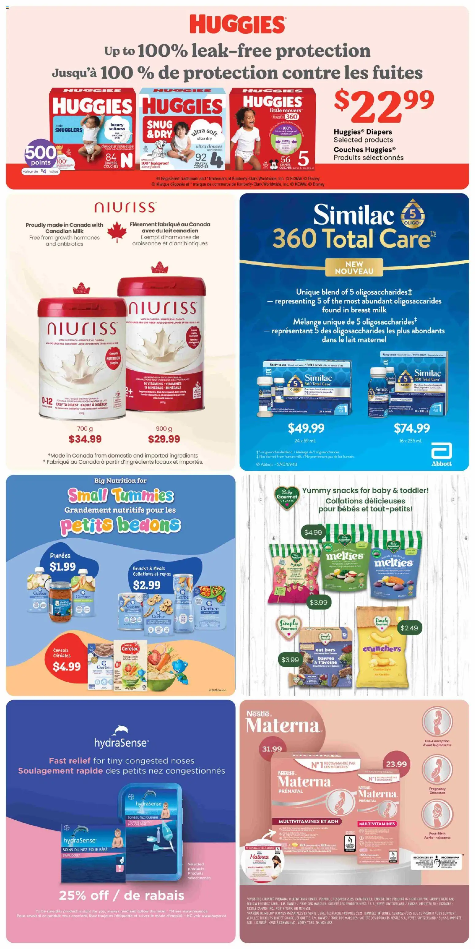 Jean Coutu flyer valid from Aug 13, 2026 | Page: 8 | Products: Spinach, Snacks, Milk, Ingredients