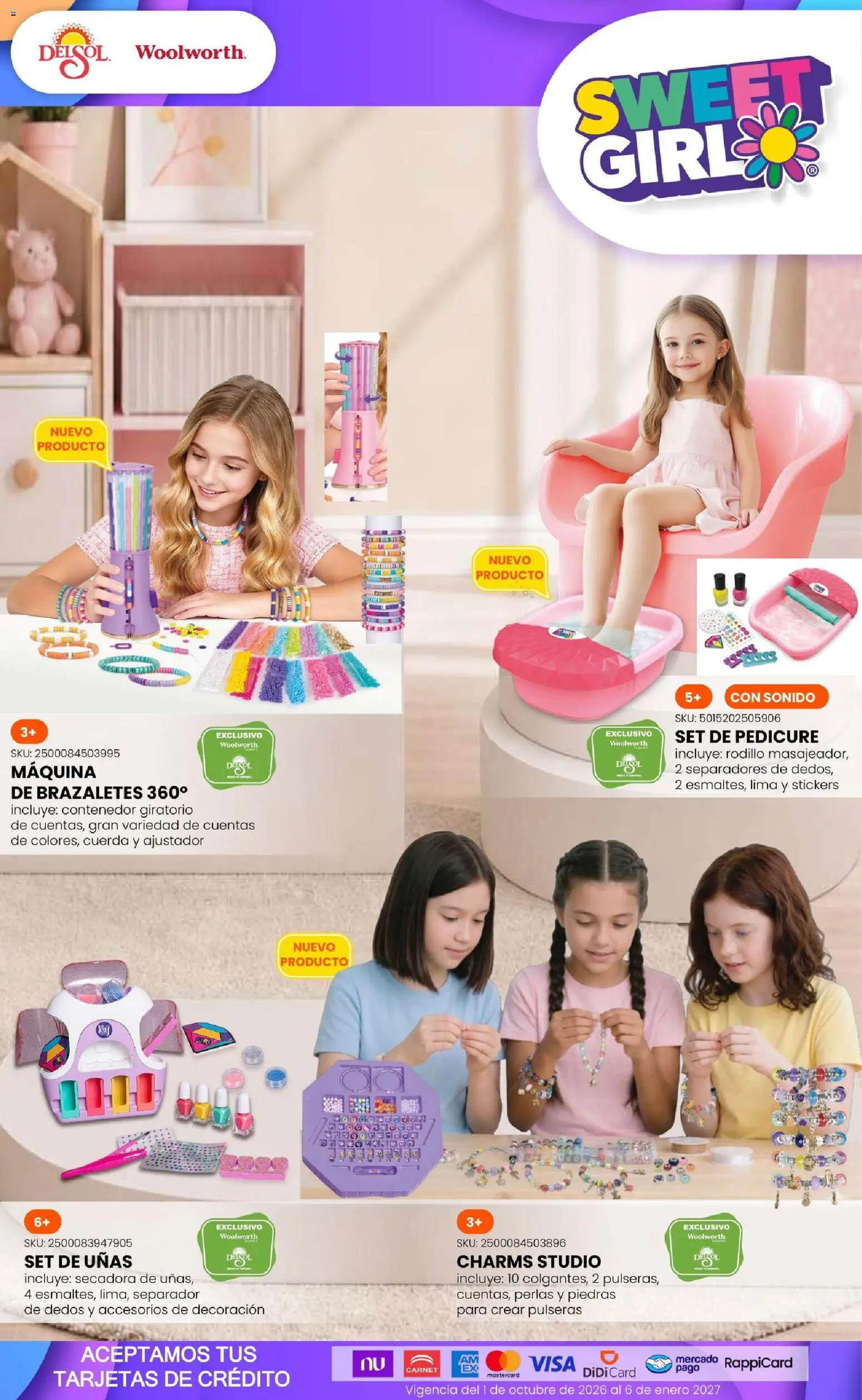 Nuevas ofertas de Del Sol y Woolworth válidas en toda la República Mexicana desde el 01/10/2026. ¡Encuentra las mejores ofertas en Del Sol y Woolworth catálogo El Castillo del Juguete! | Página: 85 | Productos: Secadora, Cuerda, Decoración, Rodillo