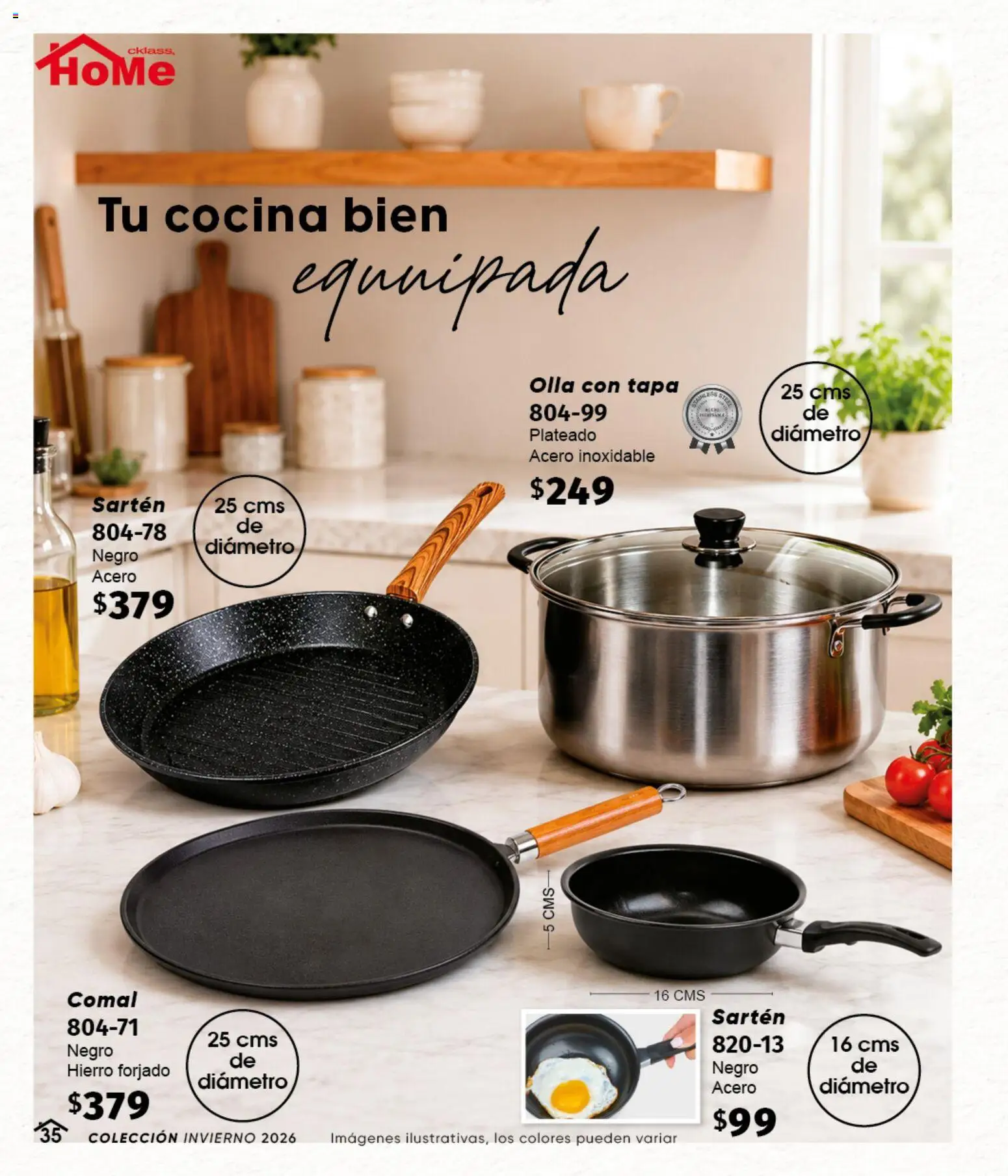 Nuevas ofertas de Cklass válidas en toda la República Mexicana desde el 11/09/2026. ¡Encuentra las mejores ofertas en Cklass catálogo We Invierno! | Página: 98 | Productos: Cocina, Sartén, Olla