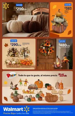 Vista previa de Walmart folleto Los colores del otoño adornan esta temporada., nuevo folleto de la tienda, válido en México a partir del 18/09/2026 | Página: 5 | Productos: Farol, Mesa, Té, Teléfono