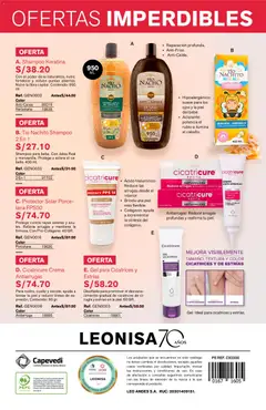 Vista previa de folleto Leonisa catálogo - Aliados Leonisa de la Leonisa válido desde 25/06/2026 | Página: 70 | Productos: Shampoo, Protector solar, Crema, Cámara
