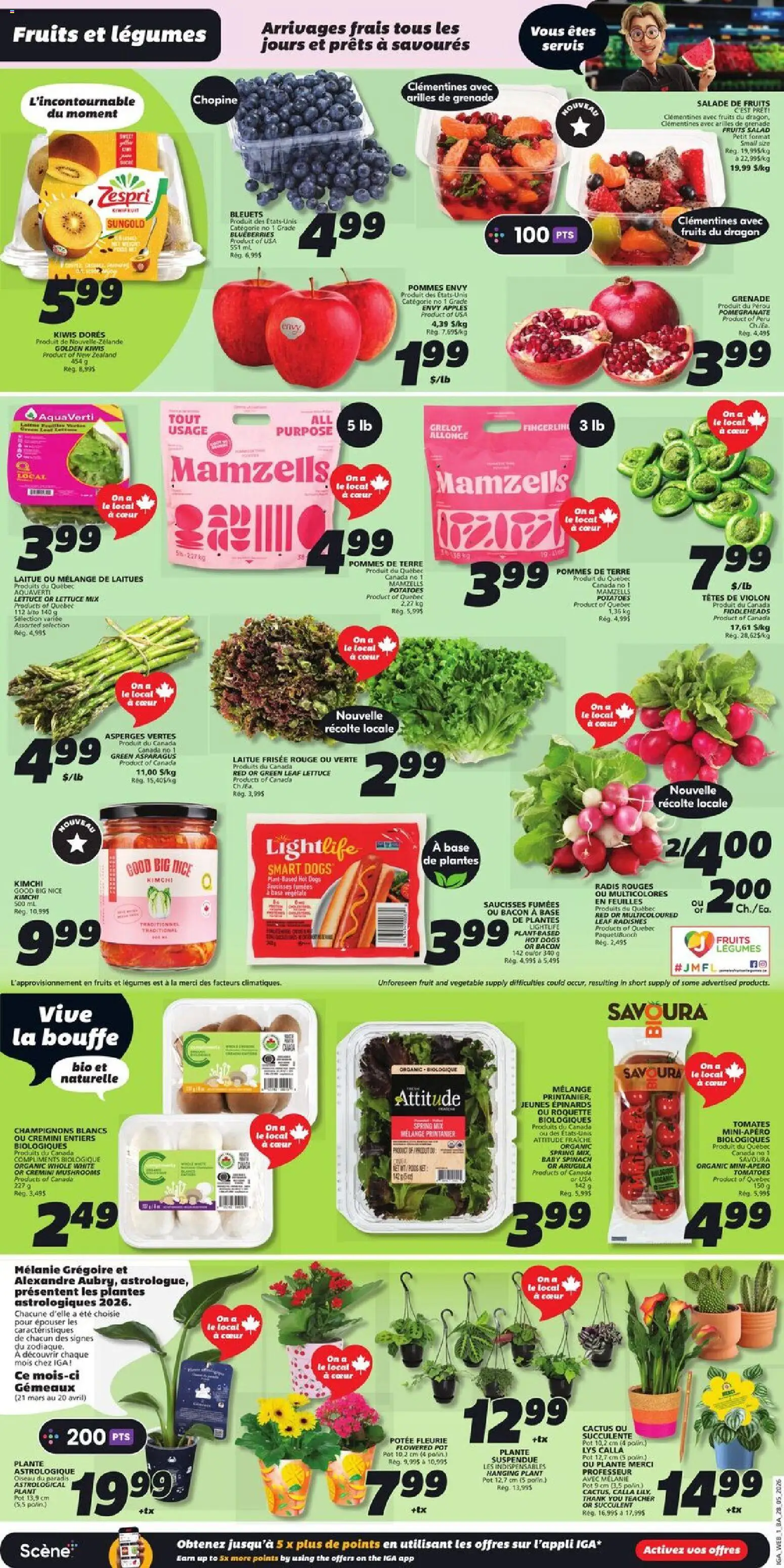 IGA flyer valid from 28.05.2026 | Page: 3 | Products: Salad, Potatoes, Apples, Tomatoes