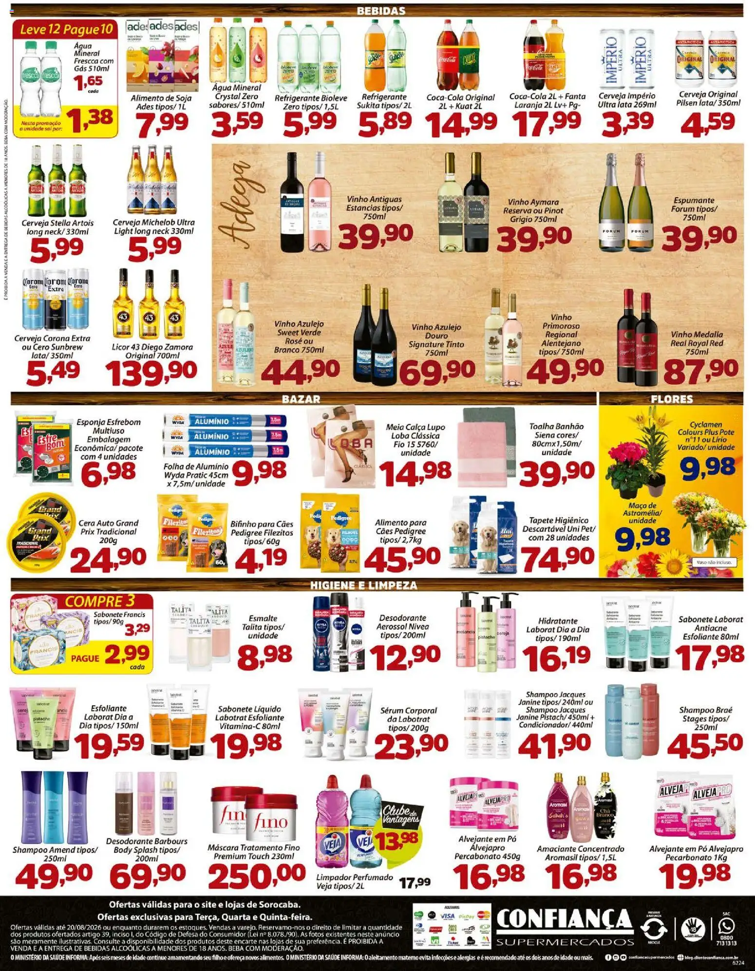 Confiança Folheto - válido de 18/08/2026 | Página: 4 | Produtos: Shampoo, Bebidas, Refrigerante, Cerveja Corona