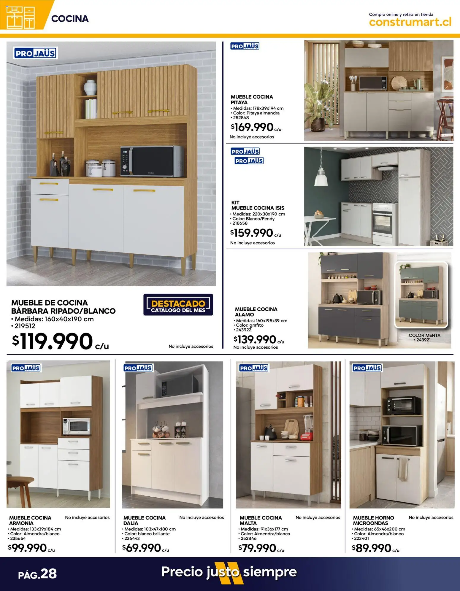 Construmart Ofertas │ válido desde el 31.05.2026 | Página: 28 | Productos: Microondas, Cocina, Horno, Mueble de cocina